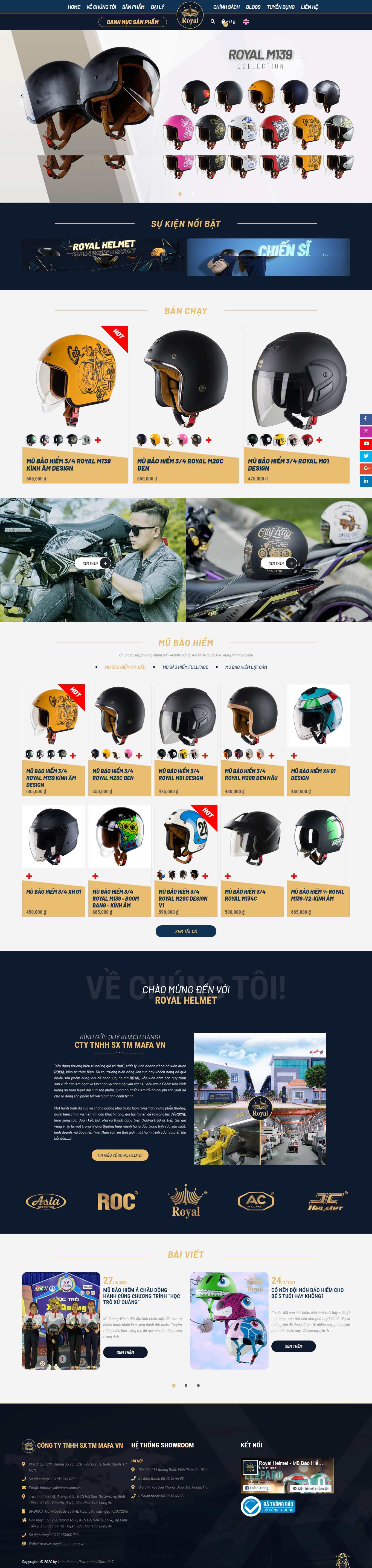 Thiết kế Web thành phố hồ chí minh royalhelmet.com.vn