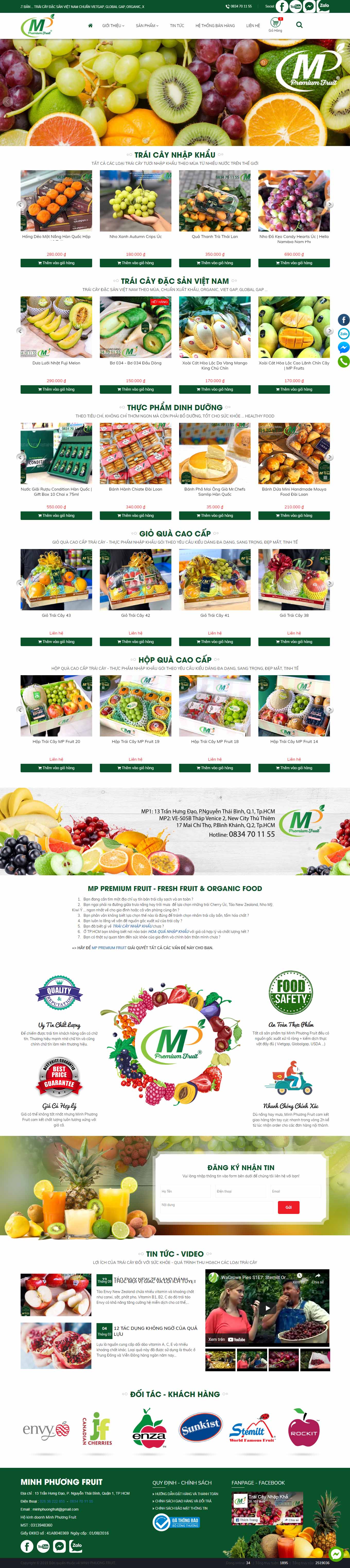 Thiết kế Web khánh hòa minhphuongfruit.com