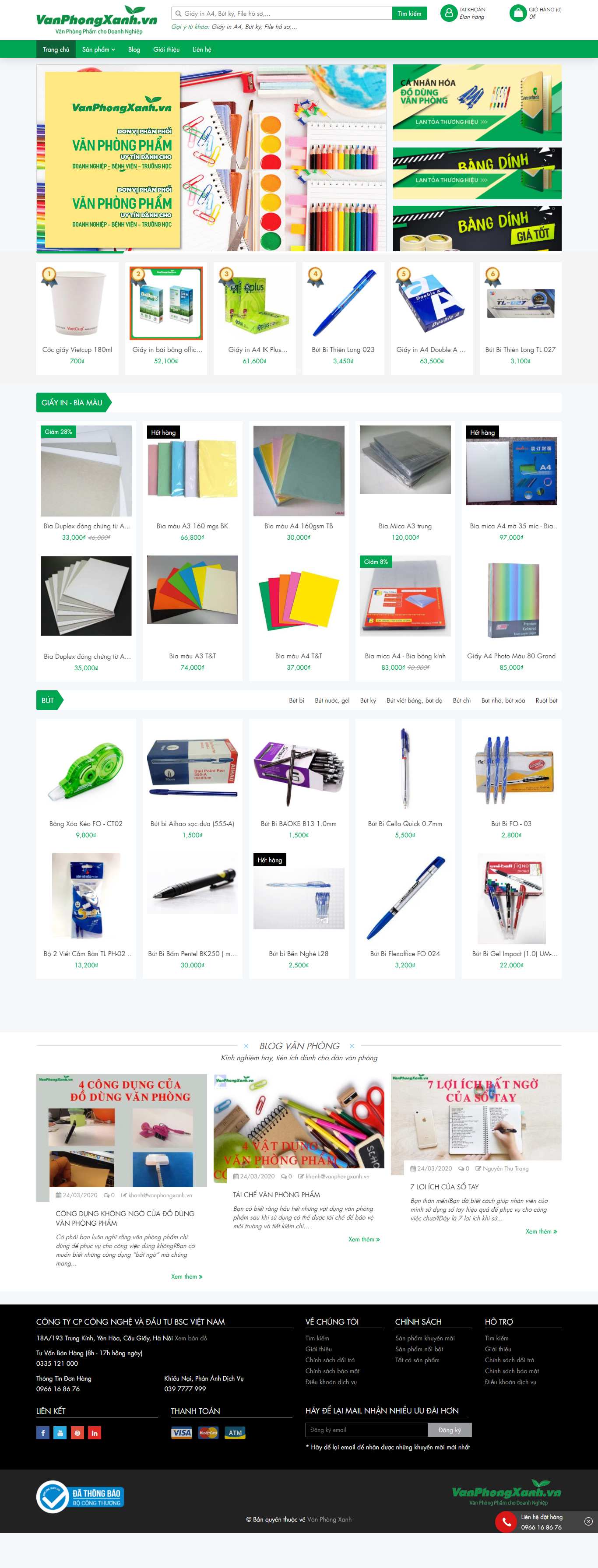 Thiết kế Web hà nam vanphongxanh.vn