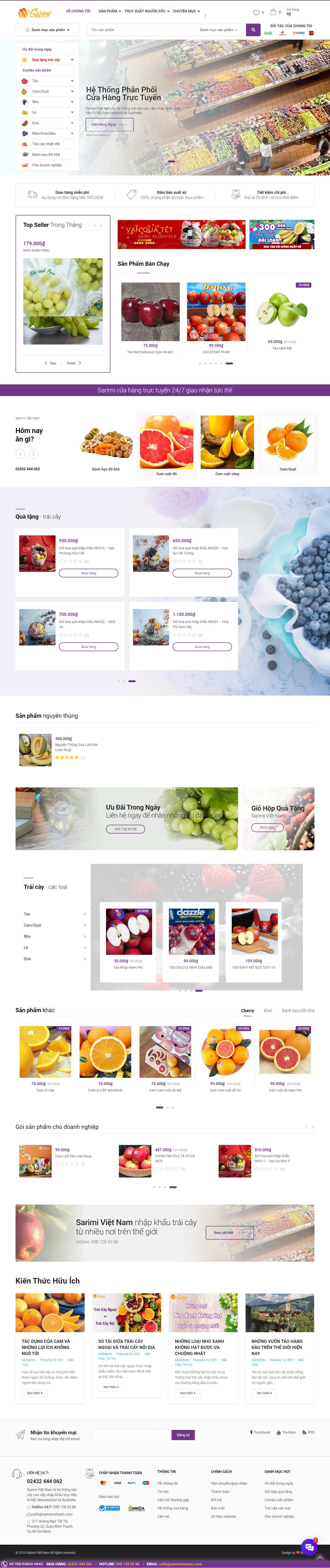 Thiết kế Web kiên giang sarimivietnam.com