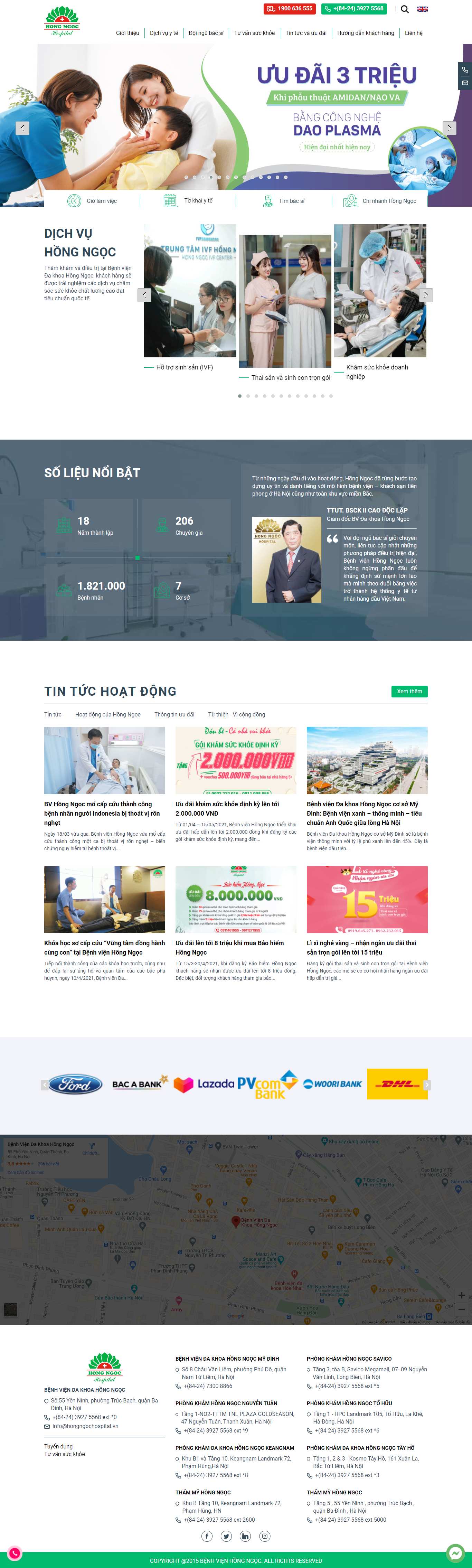 Thiết kế Web hà nam hongngochospital.vn