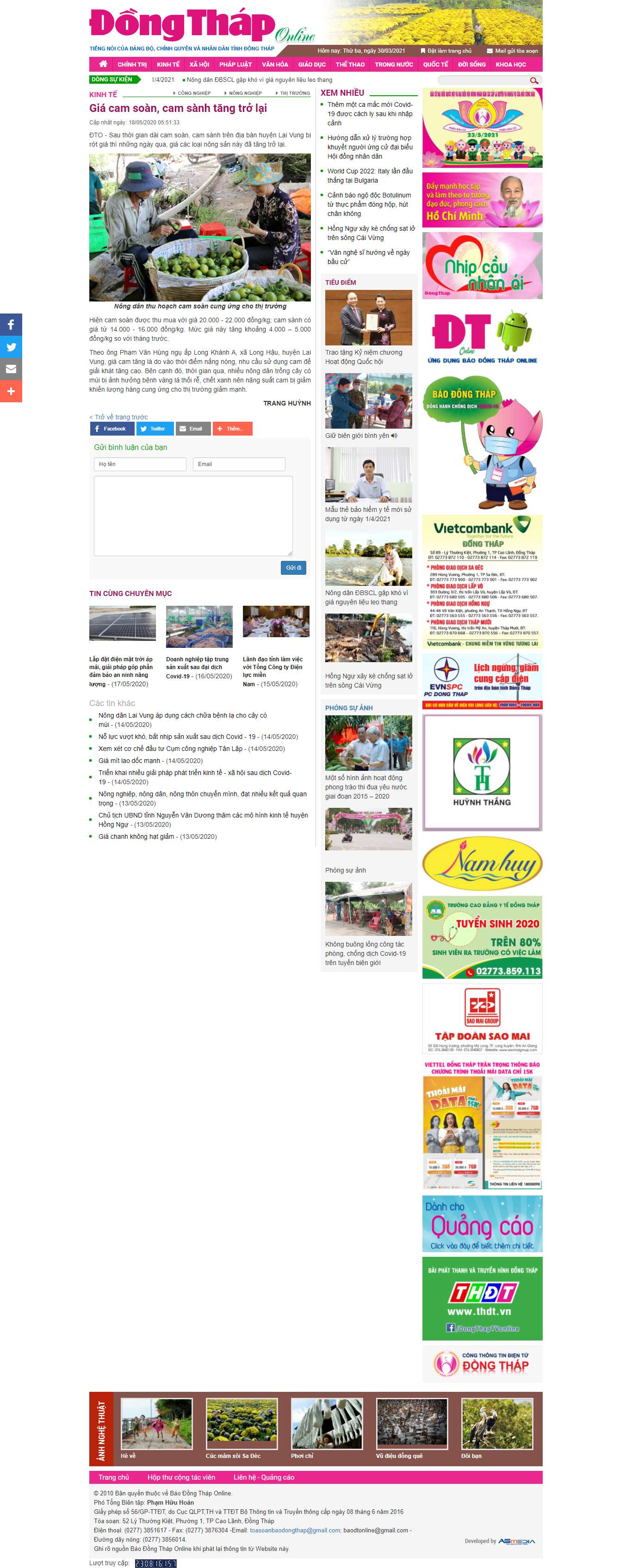 Thiết kế Web bình Định baodongthap.vn