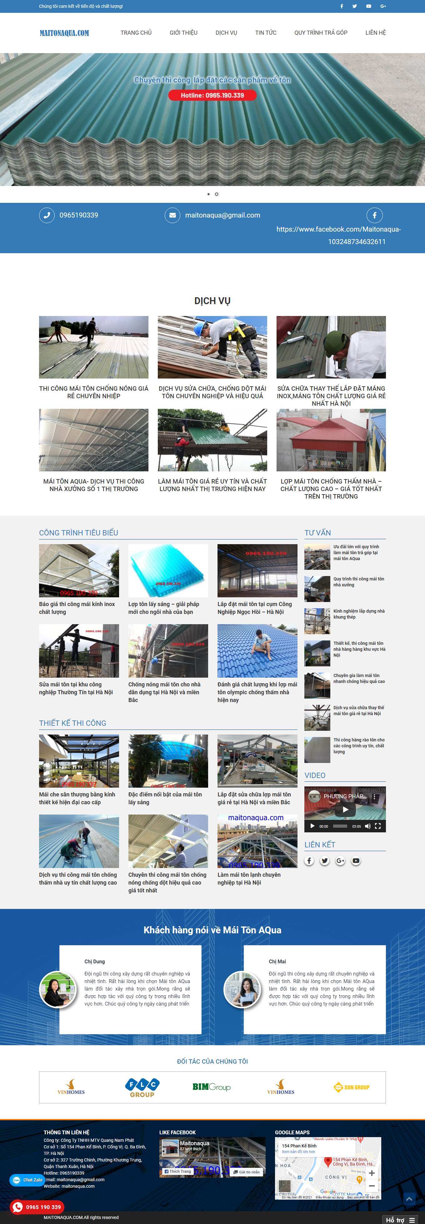 Thiết kế Web bình thuận maitonaqua.com