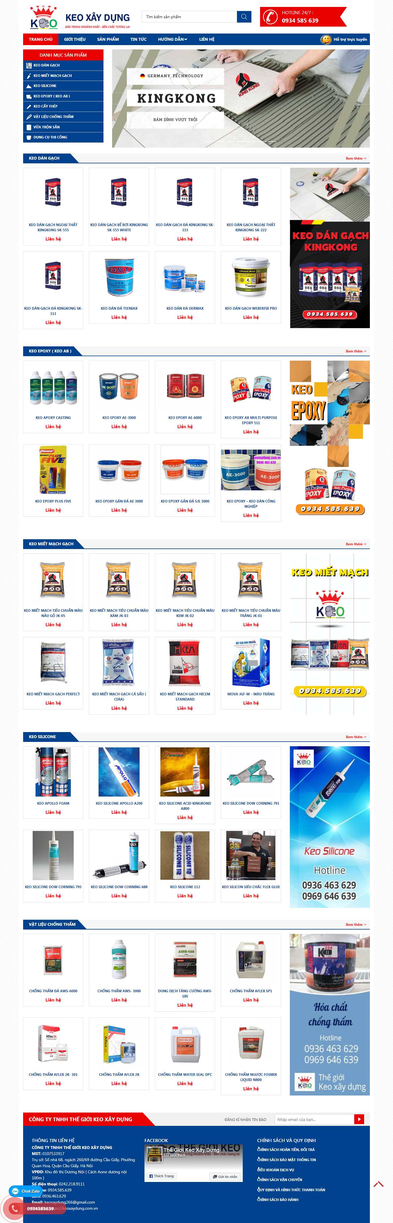 Thiết kế Web Đồng nai keoxaydung.com.vn