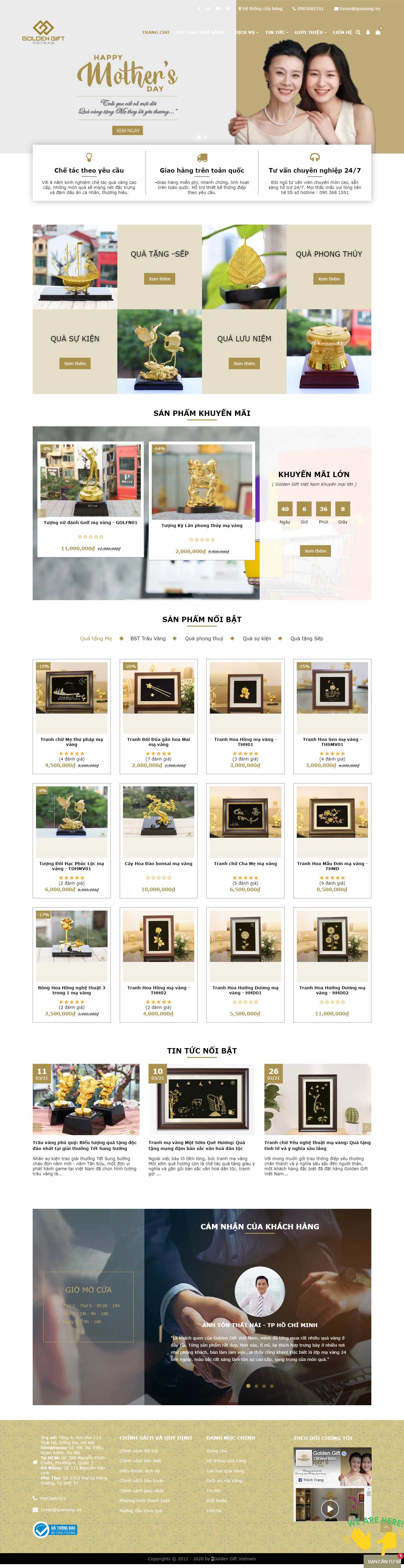 Thiết kế Web Đồng nai quavang.vn