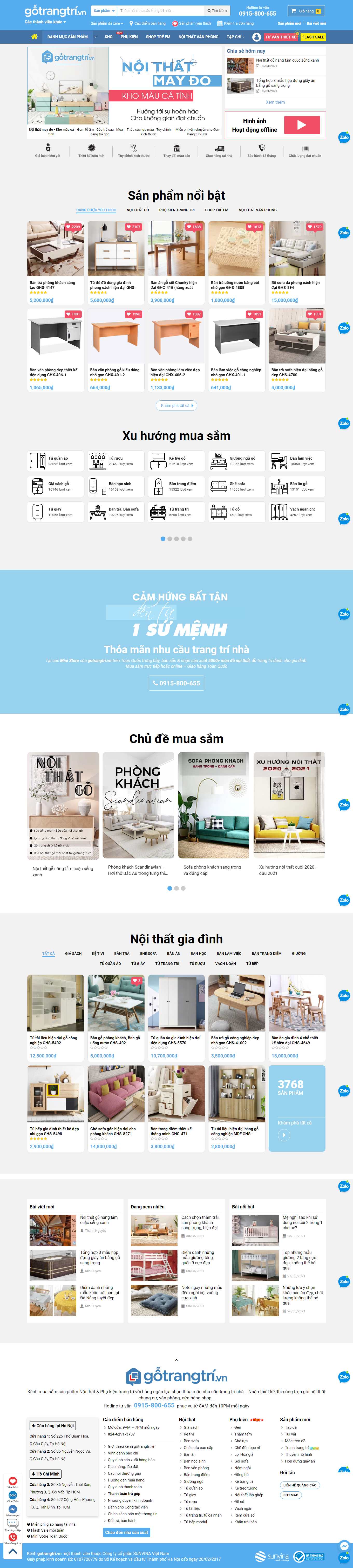 Thiết kế Web Đồng tháp gotrangtri.vn