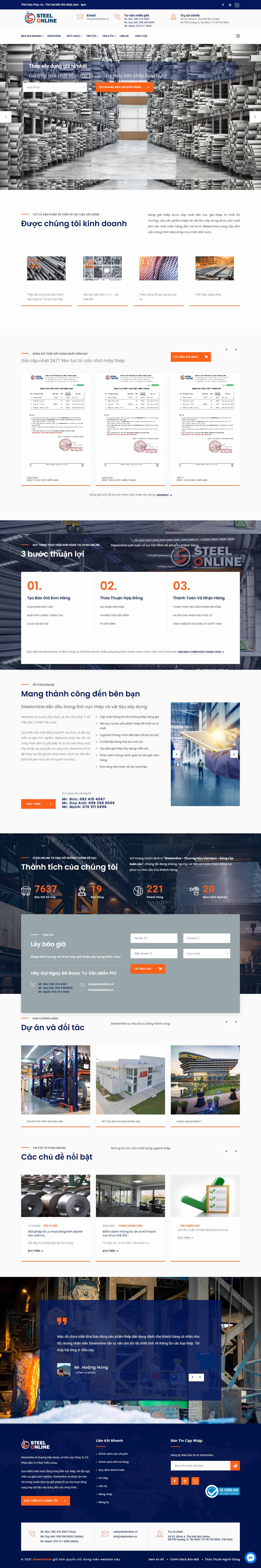 Thiết kế Web Đồng tháp steelonline.vn