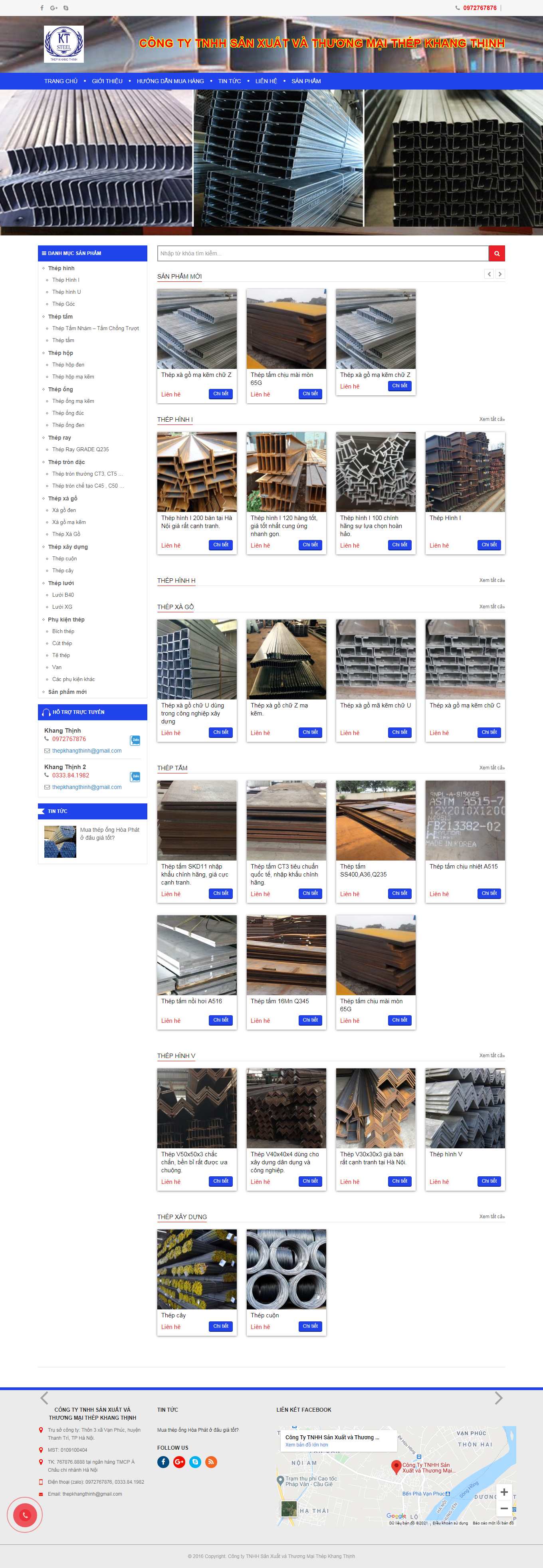 Thiết kế Web Đồng tháp thepkhangthinh.com