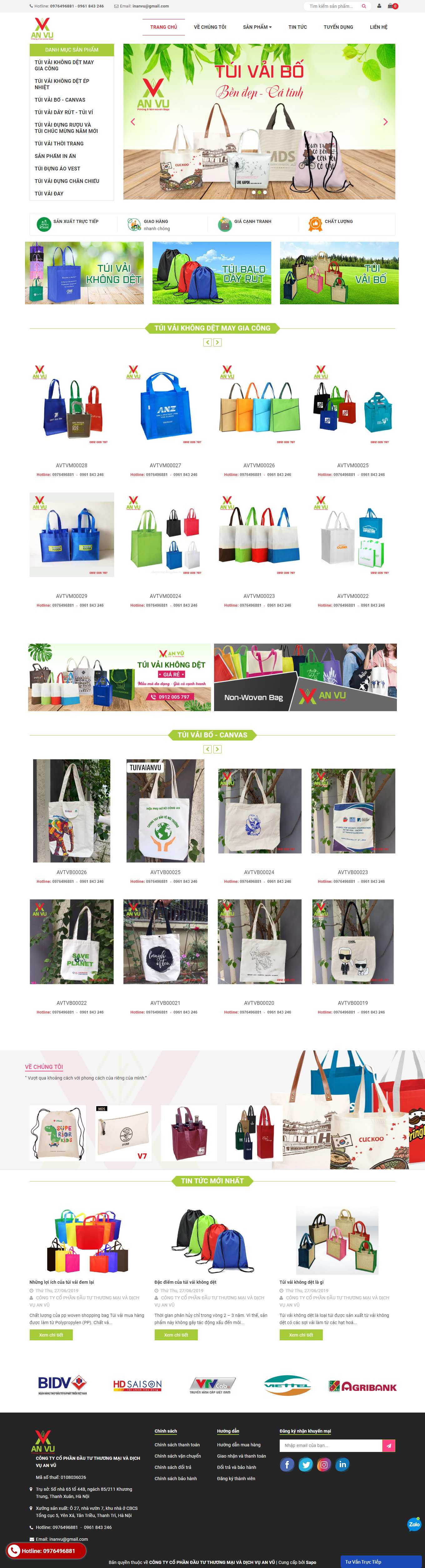 Thiết kế Web hà giang anvubag.com