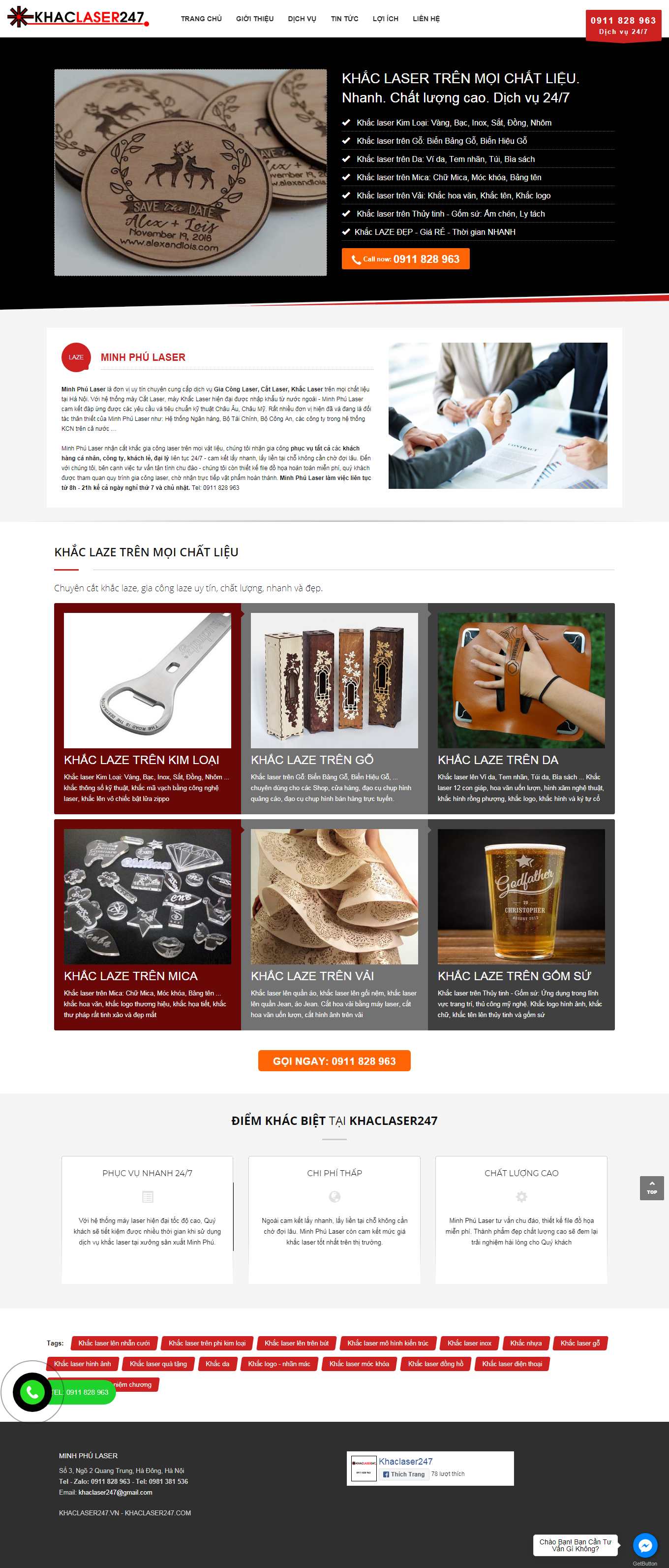 Thiết kế Web long an khaclaser247.vn