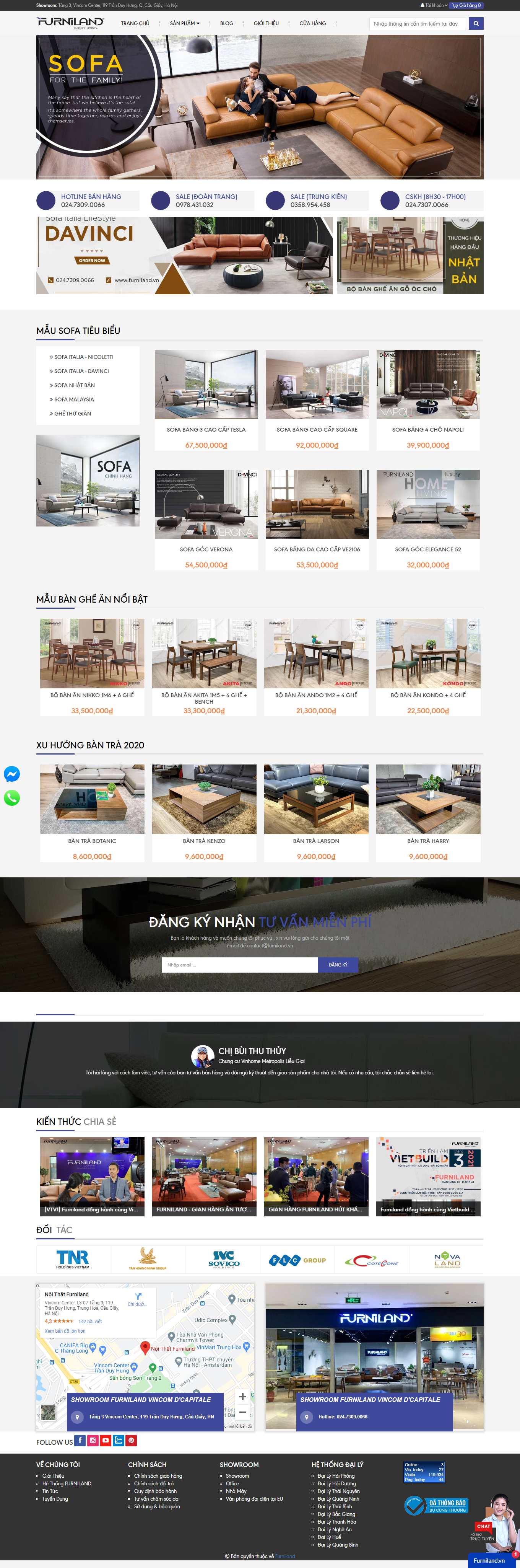 Thiết kế Web nam Định furniland.vn