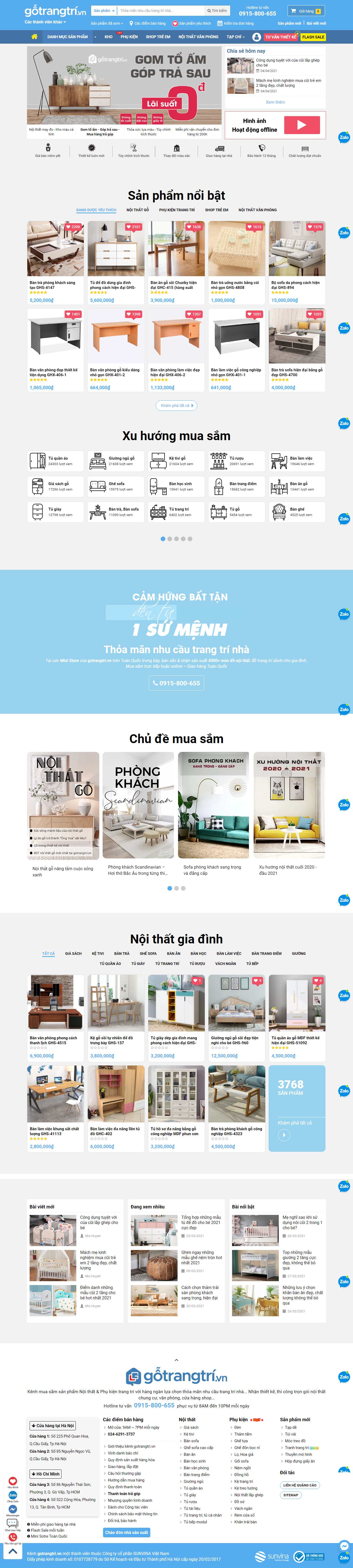 Thiết kế Web nghệ an gotrangtri.vn
