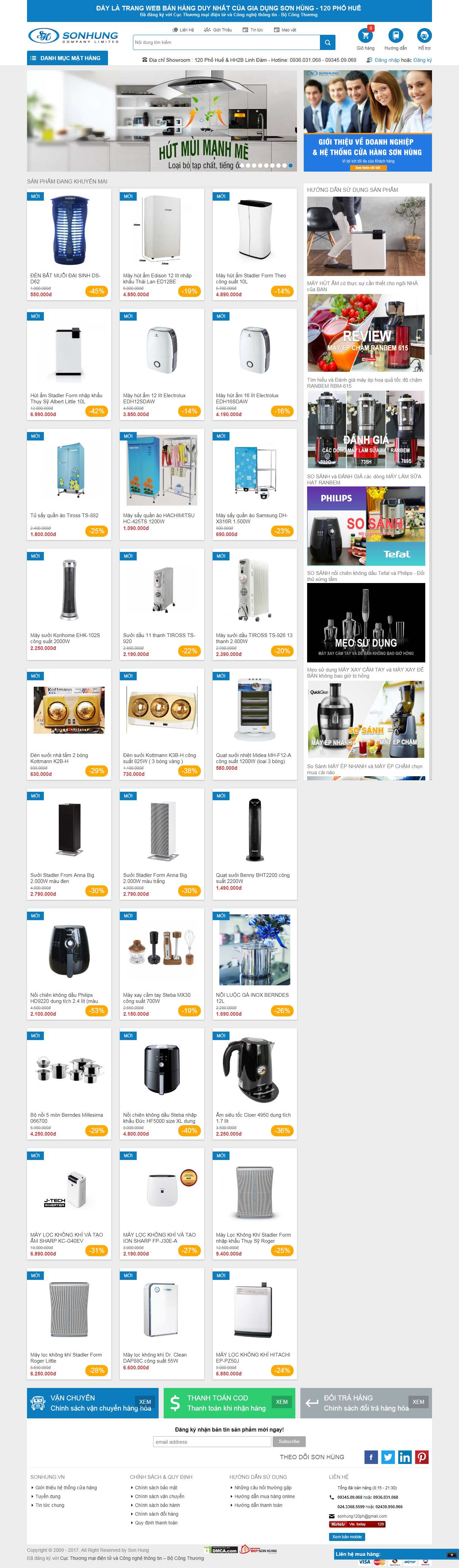 Thiết kế Web ninh bình sonhung.vn