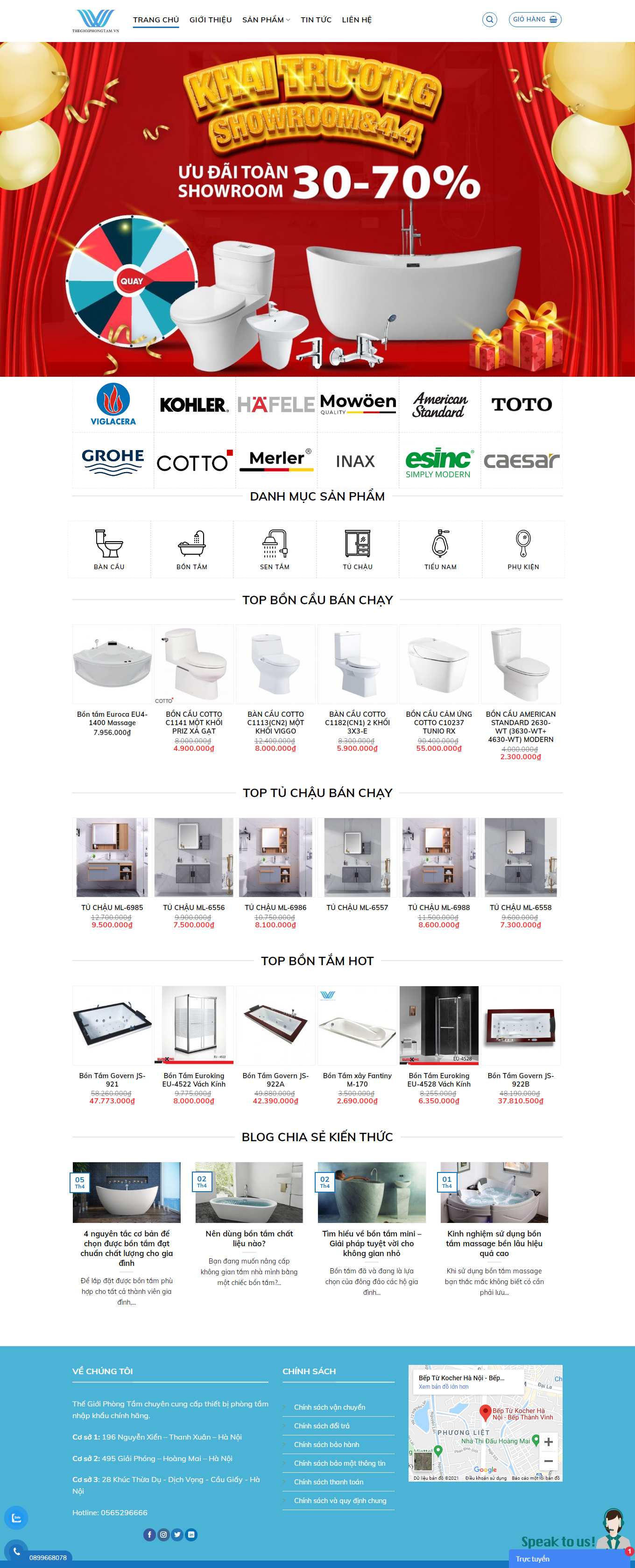 Thiết kế Web phú yên thegioiphongtam.vn