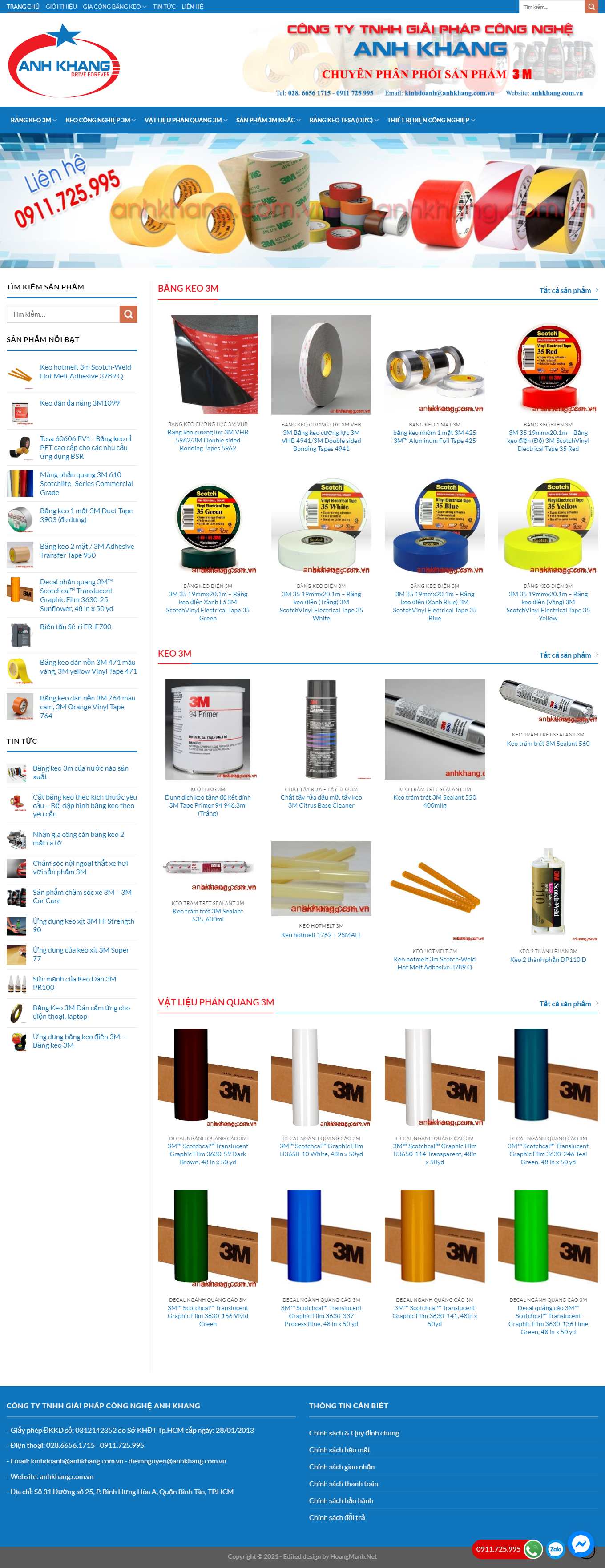 Thiết kế Web quảng bình anhkhang.com.vn