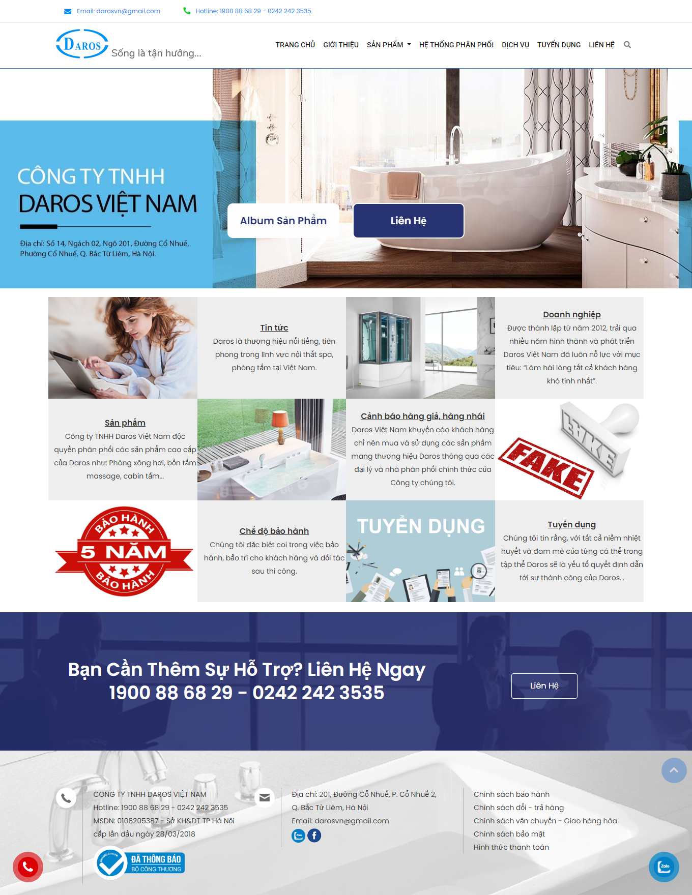 Thiết kế Web quảng nam daros.com.vn