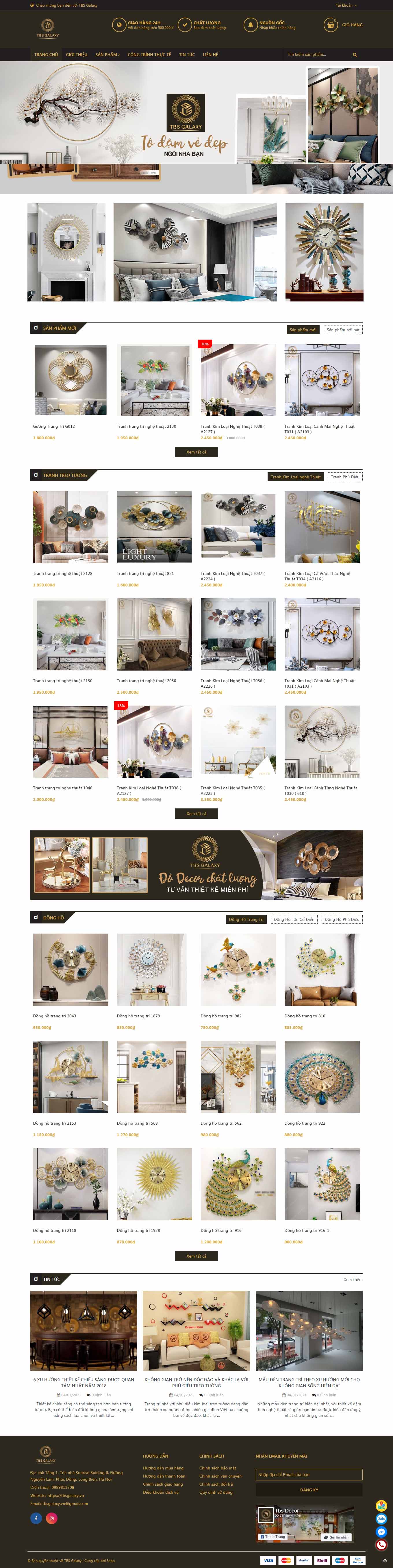 Thiết kế Web quảng trị tbsgalaxy.vn