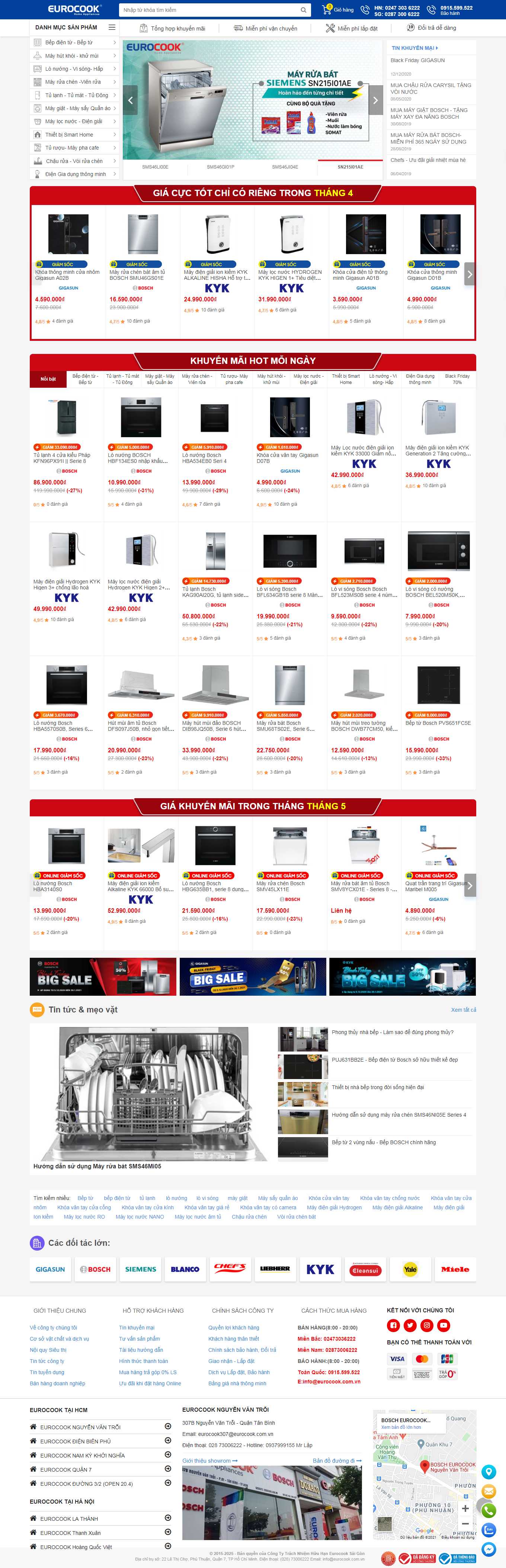 Thiết kế Web quảng trị eurocook.com.vn