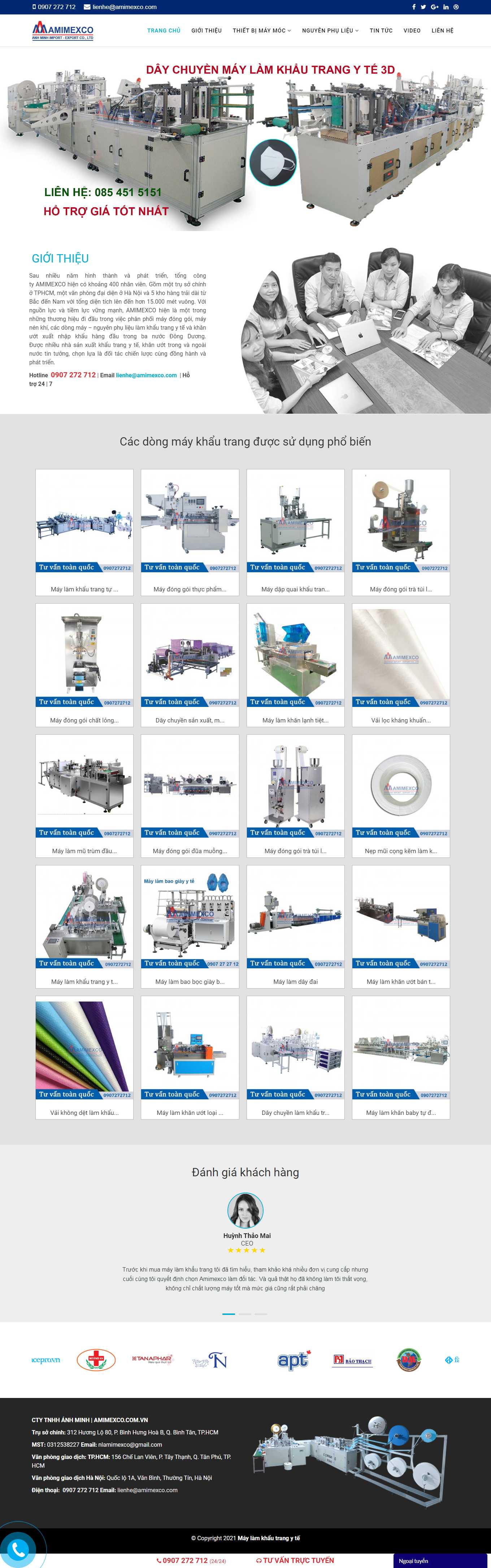 Thiết kế Web sóc trăng amimexco.com.vn