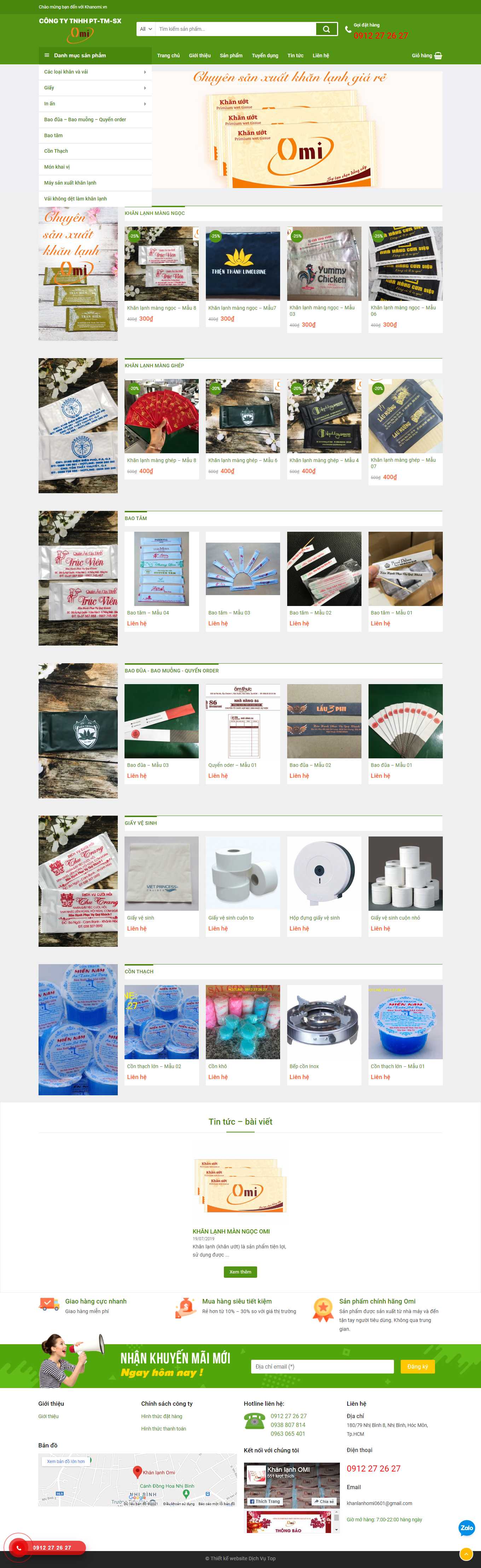 Thiết kế Web sóc trăng khanomi.vn