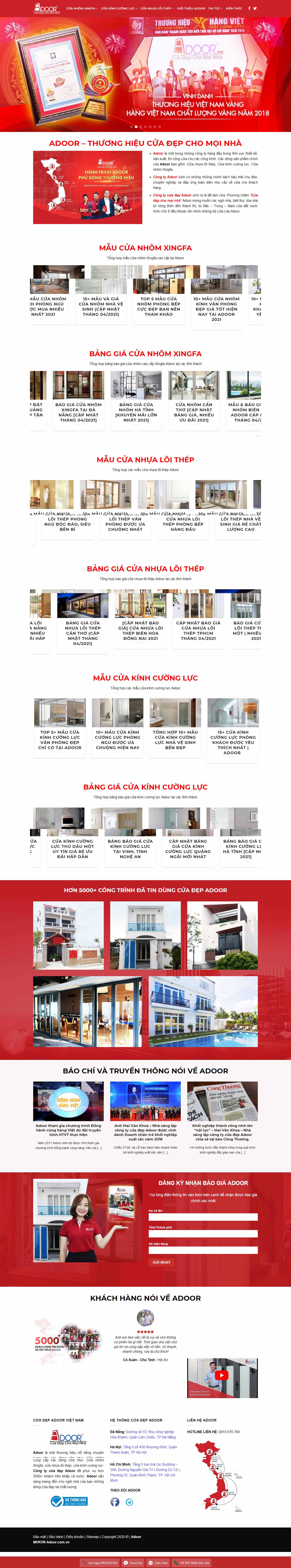 Thiết kế Web tây ninh adoor.com.vn