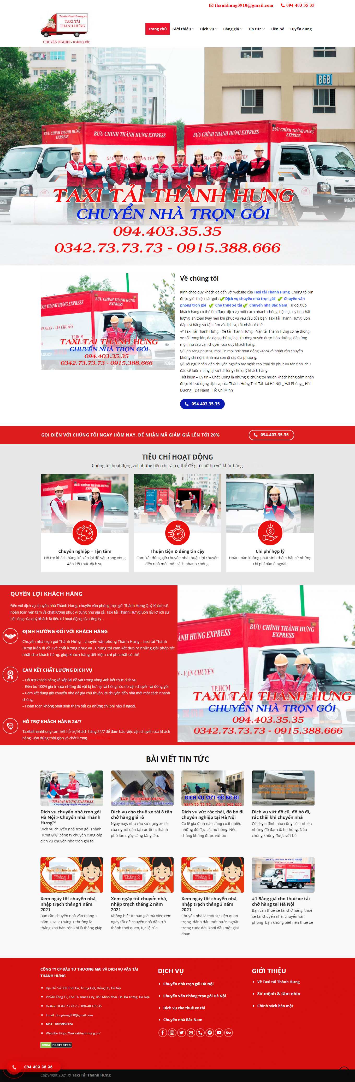 Thiết kế Web thái bình taxitaithanhhung.vn