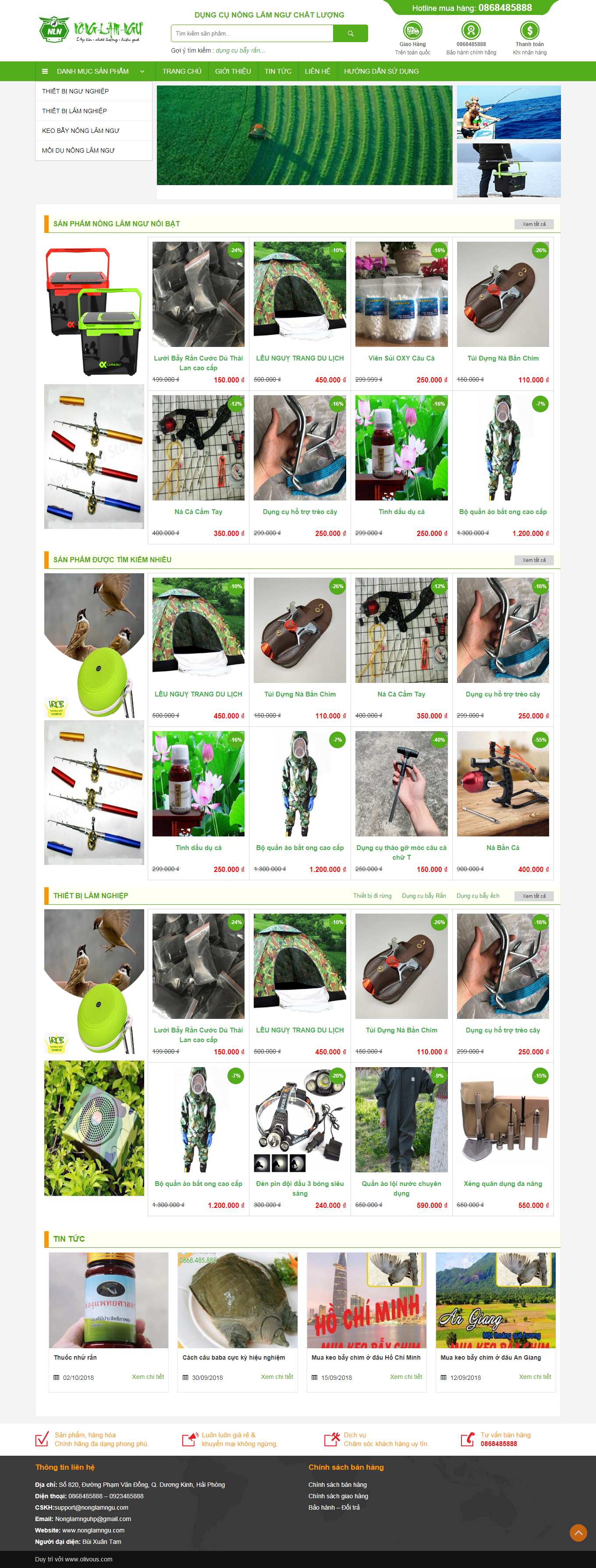 Thiết kế Web thái nguyên nonglamngu.com