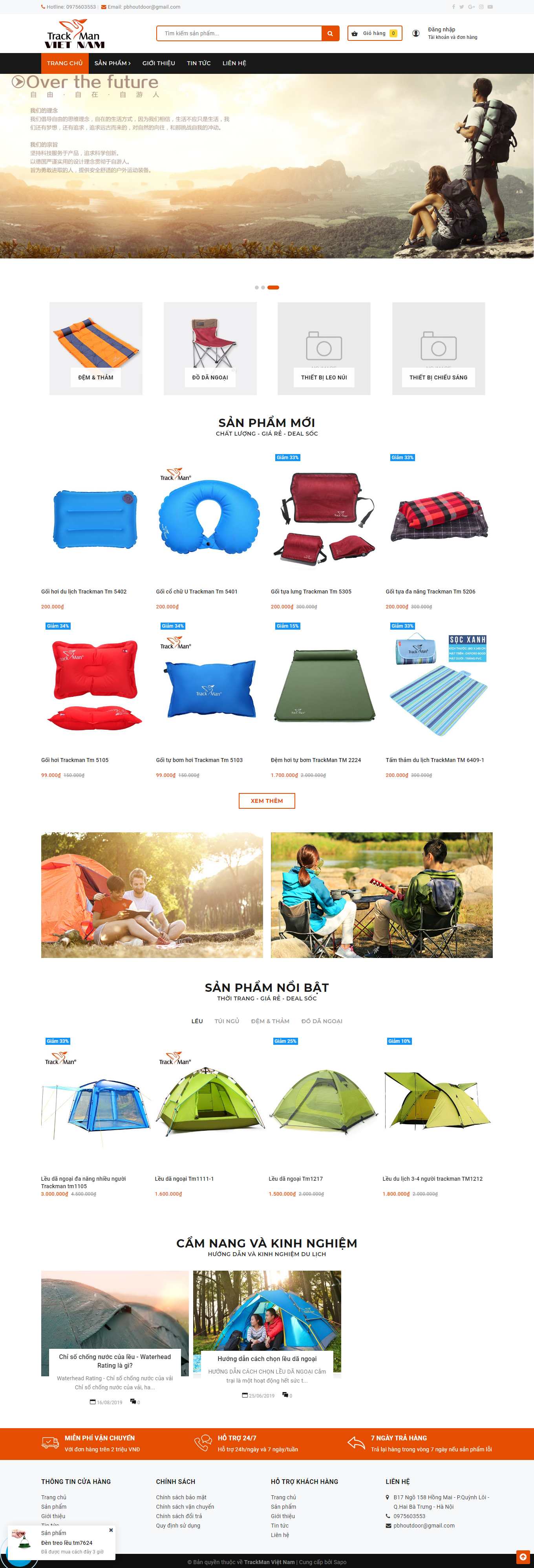 Thiết kế Web thái nguyên trackman.vn