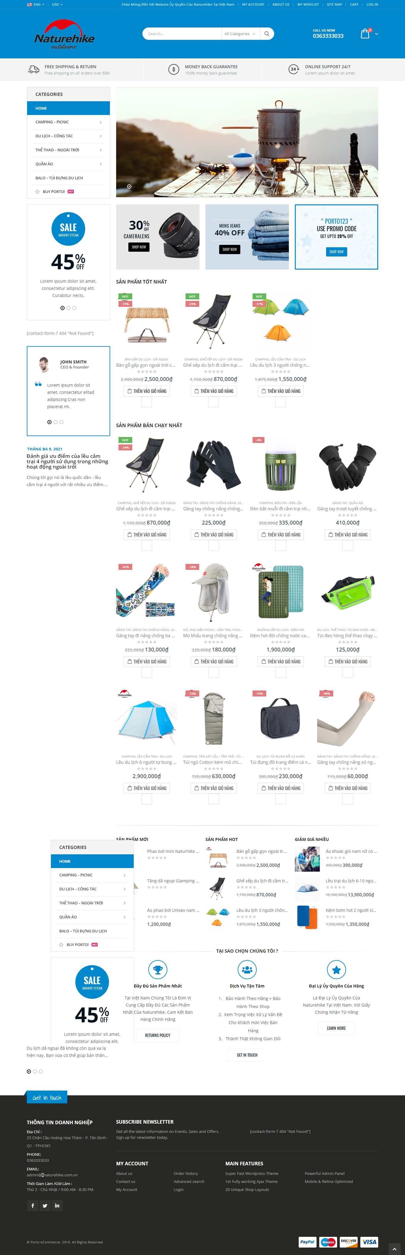 Thiết kế Web thừa thiên huế naturehike.com.vn