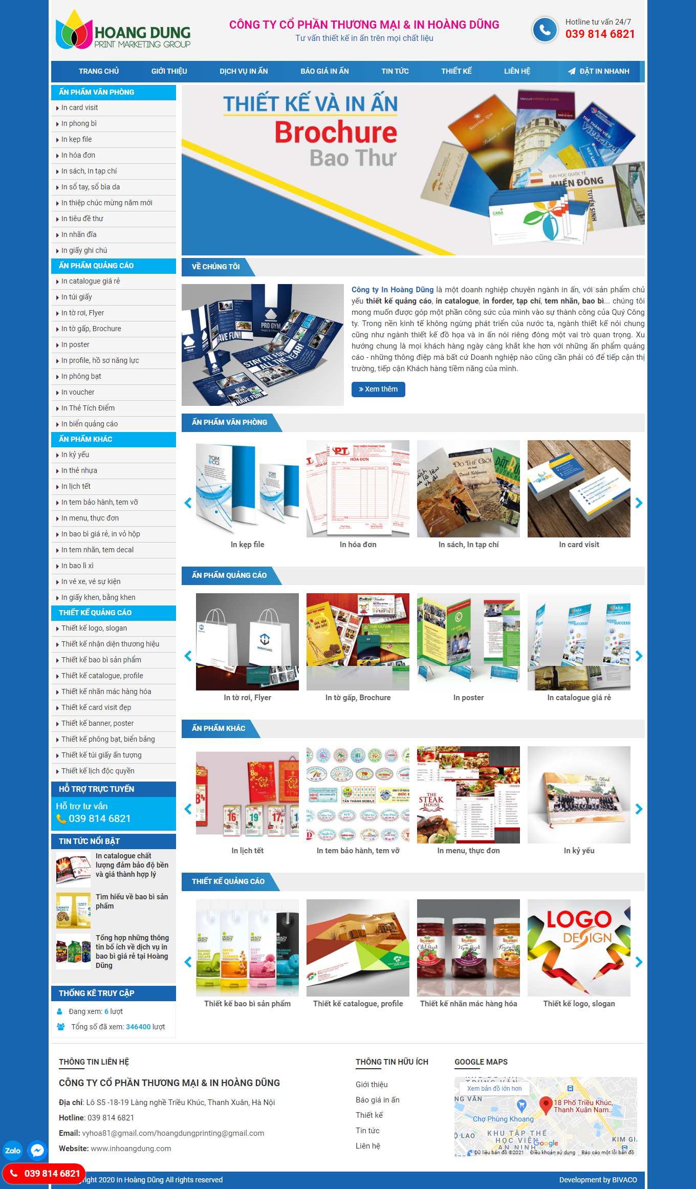 Thiết kế Web tiền giang inhoangdung.com