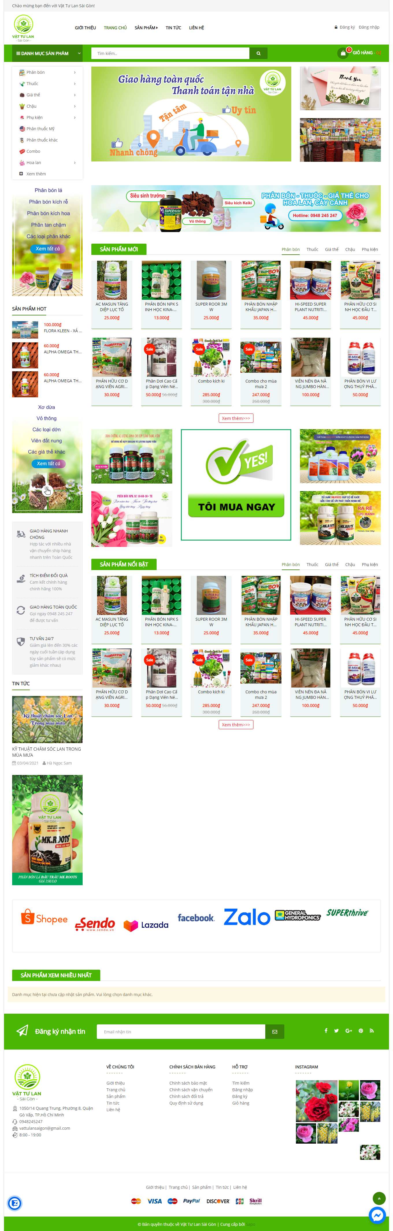 Thiết kế Web tiền giang vattulansaigon.com