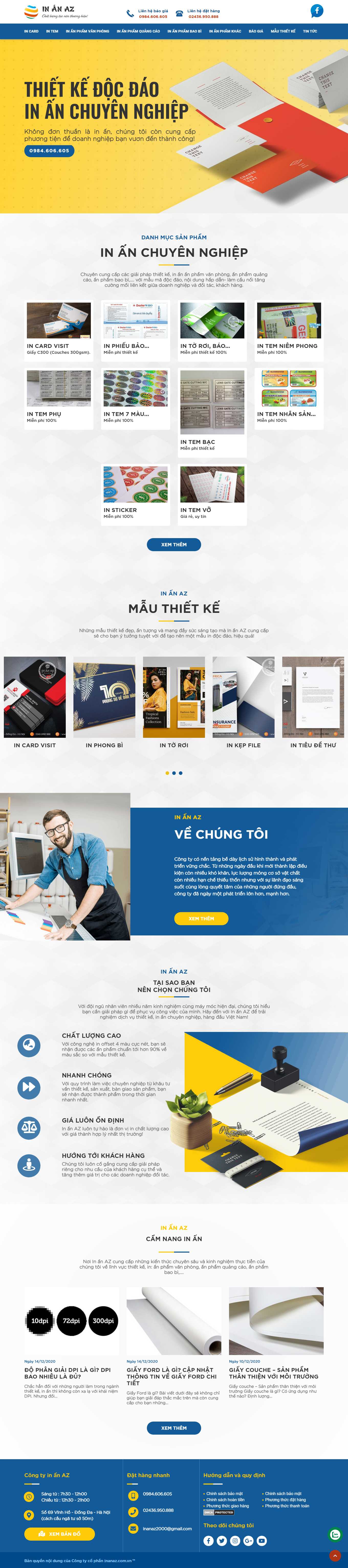 Thiết kế Web tuyên quang inanaz.com.vn