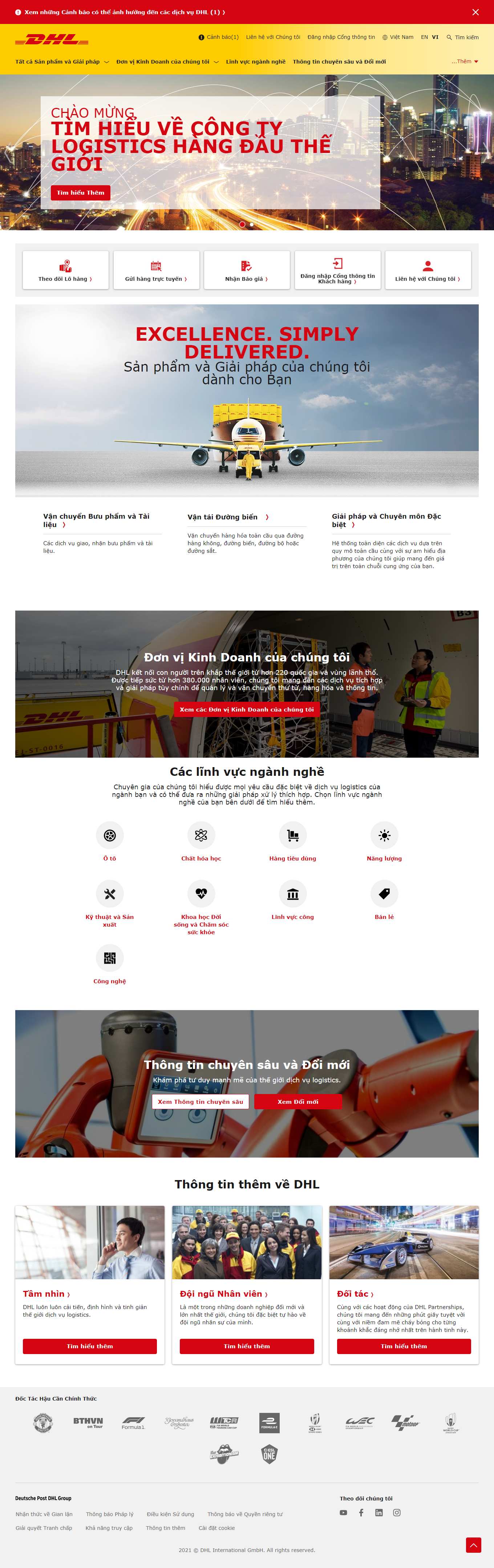 Thiết kế Web vĩnh phúc dhl.com
