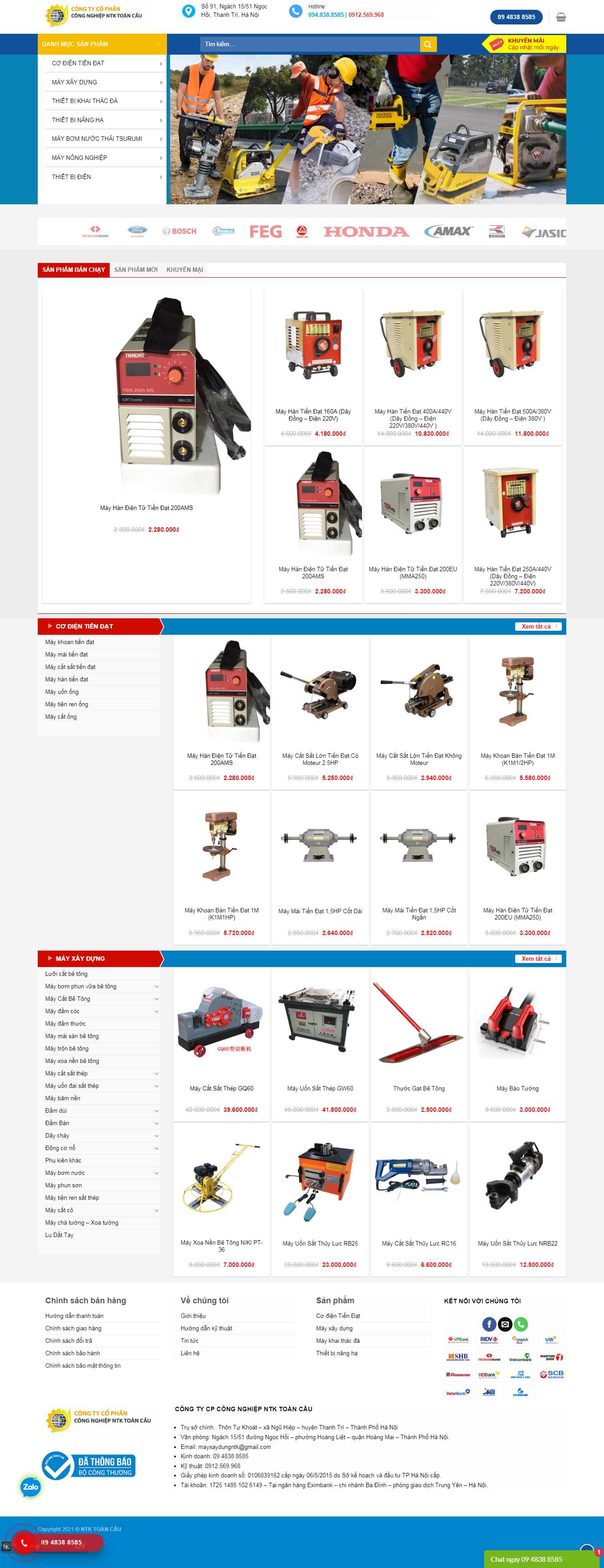 Thiết kế Web yên bái mayxaydungntk.vn