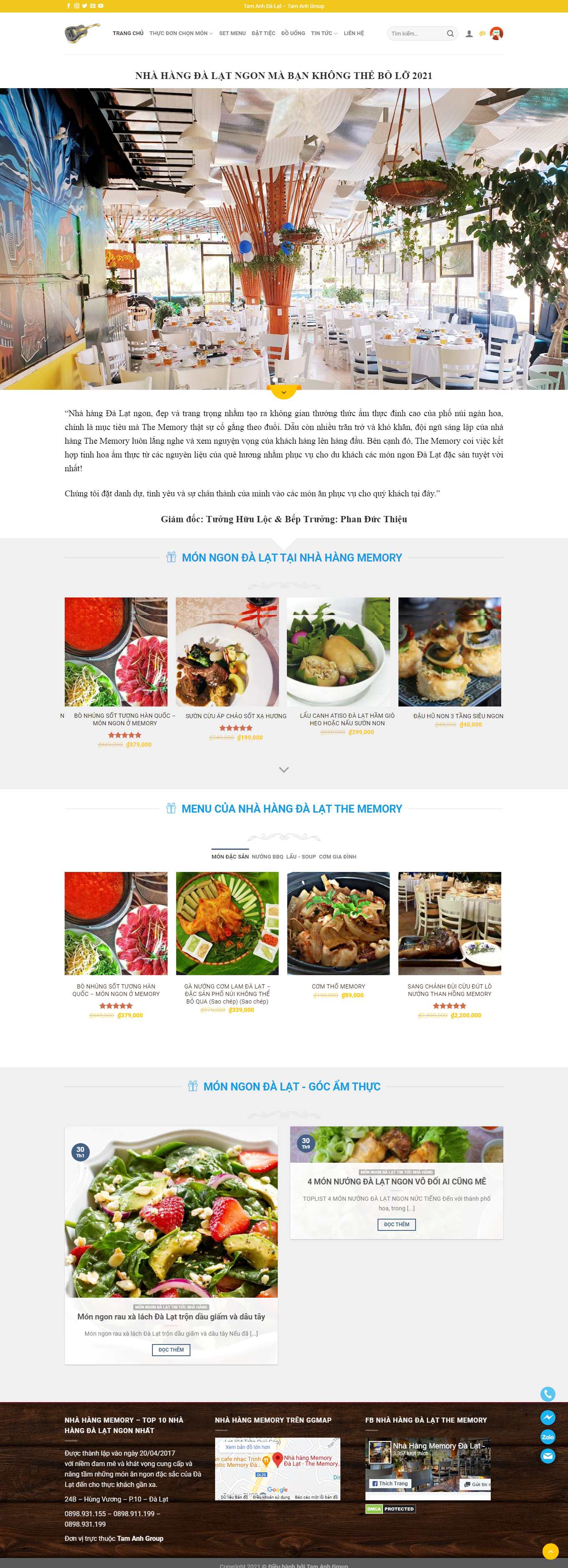 Thiết kế Web quận 3 nhahangdalat.info