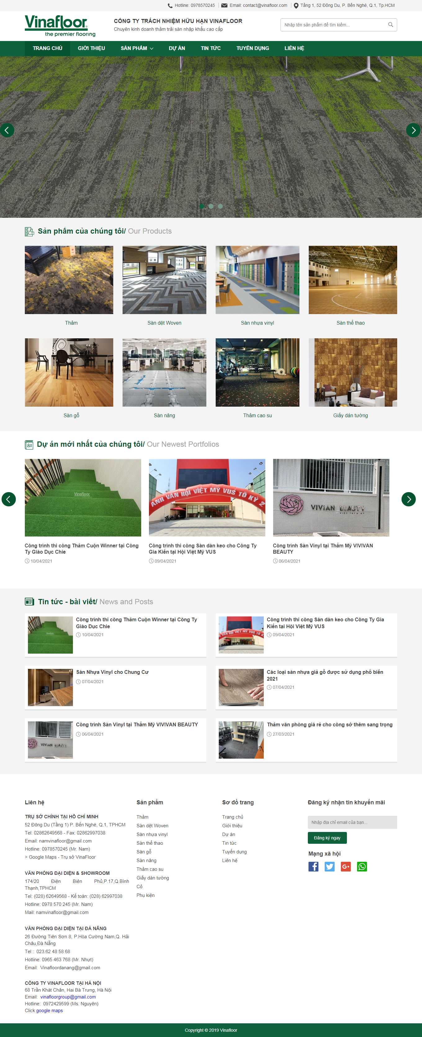 Thiết kế Web quận 4 vinafloor.vn