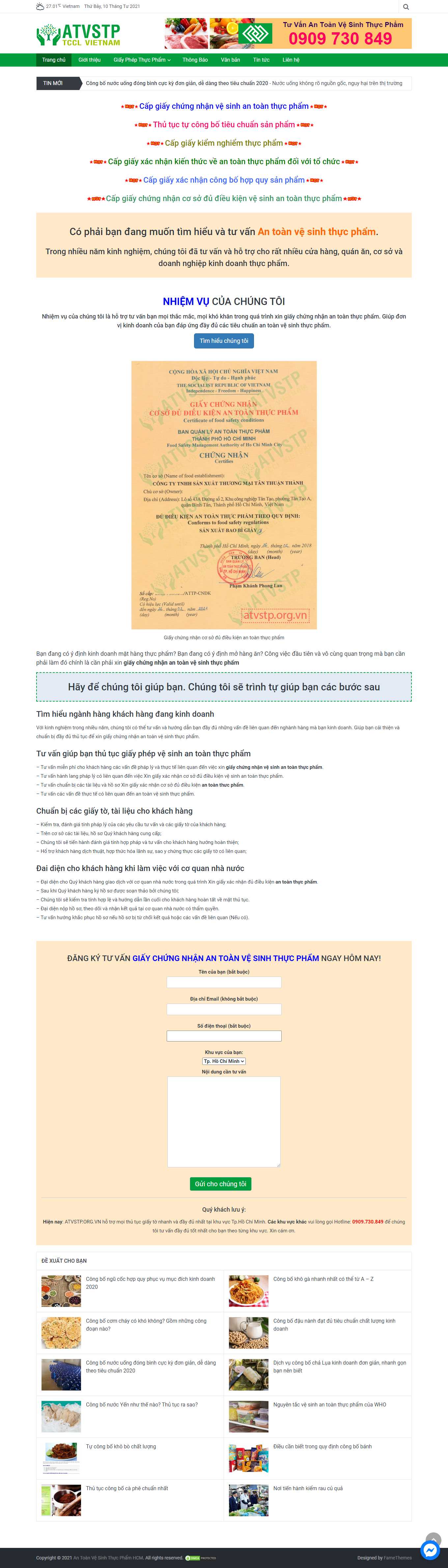 Thiết kế Web quận 6 atvstp.org.vn