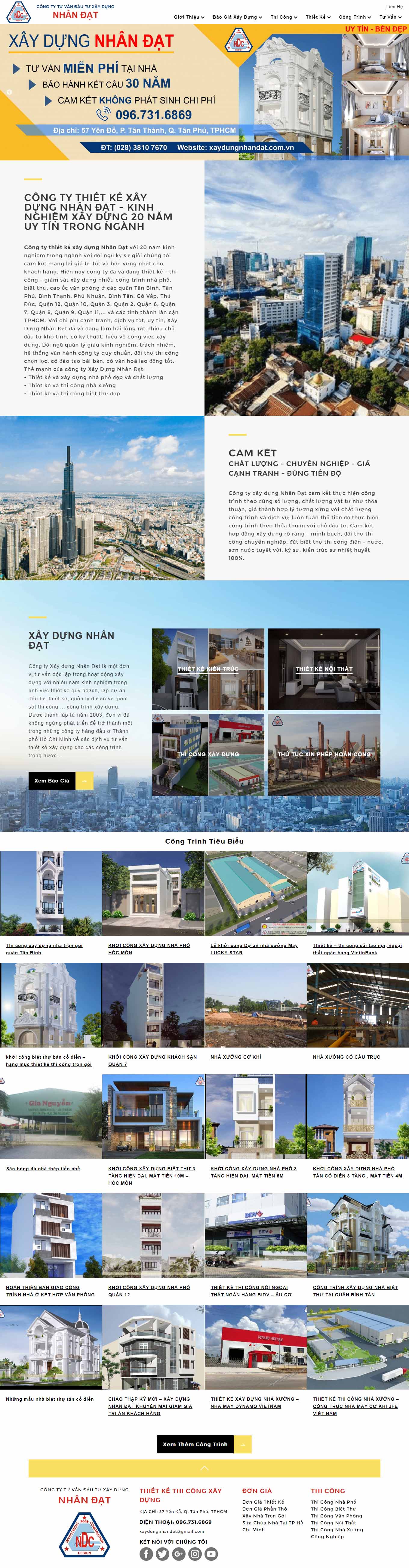 Thiết kế Web quận 7 xaydungnhandat.com.vn