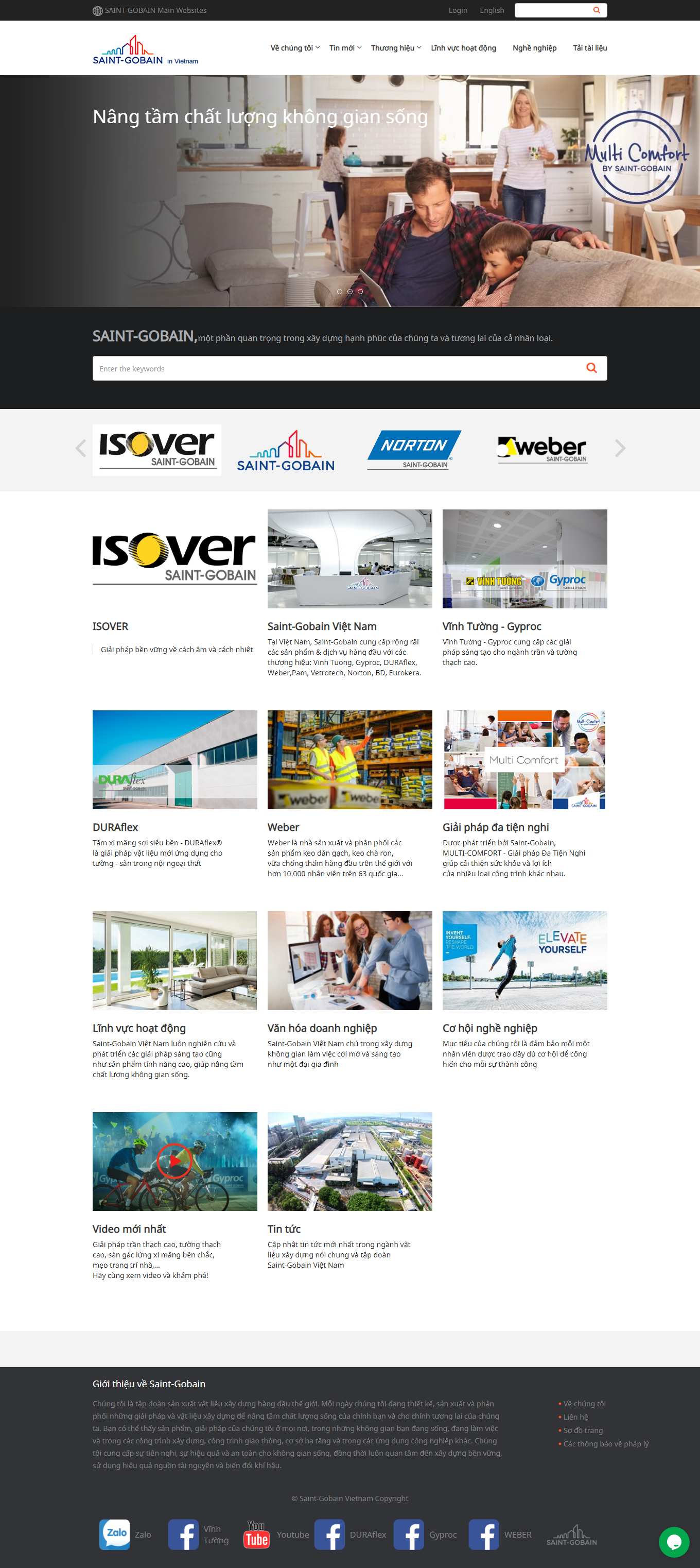 Thiết kế Web quận 8 saint-gobain.com.vn