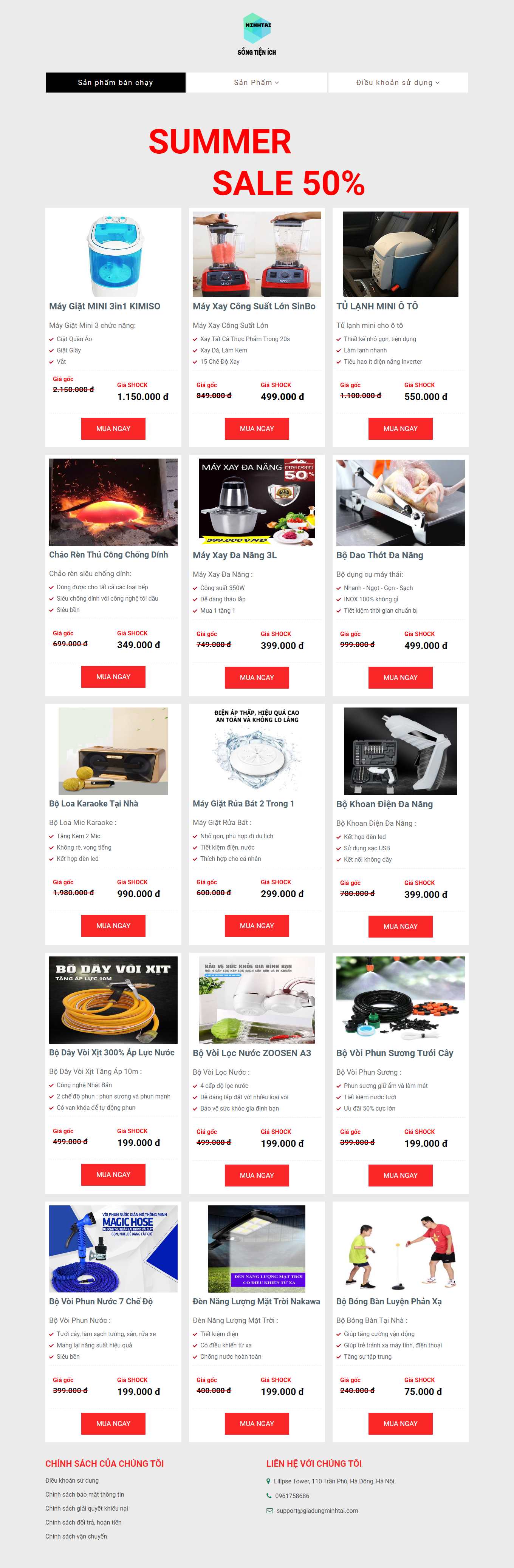 Thiết kế Web quận 10 giadungminhtai.com