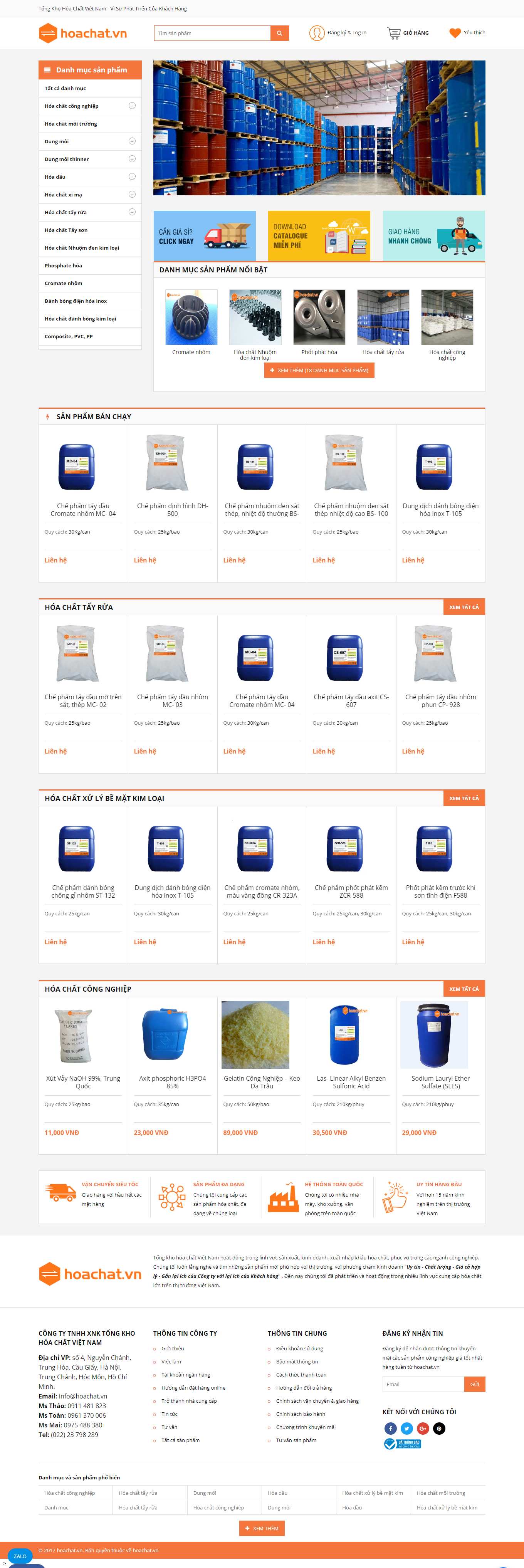 Thiết kế Web quận tân phú hoachat.vn