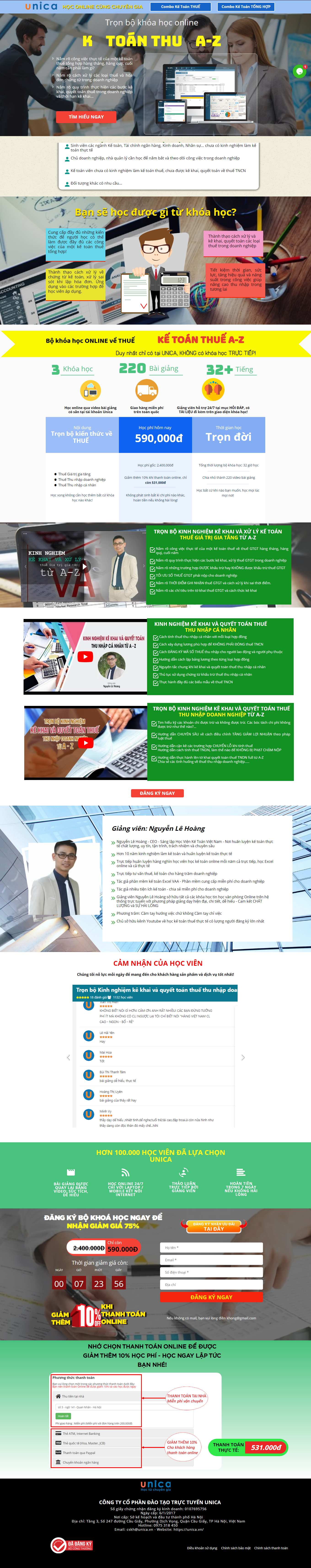 Thiết kế Web huyện củ chi ketoanthueadenz.unica.com.vn