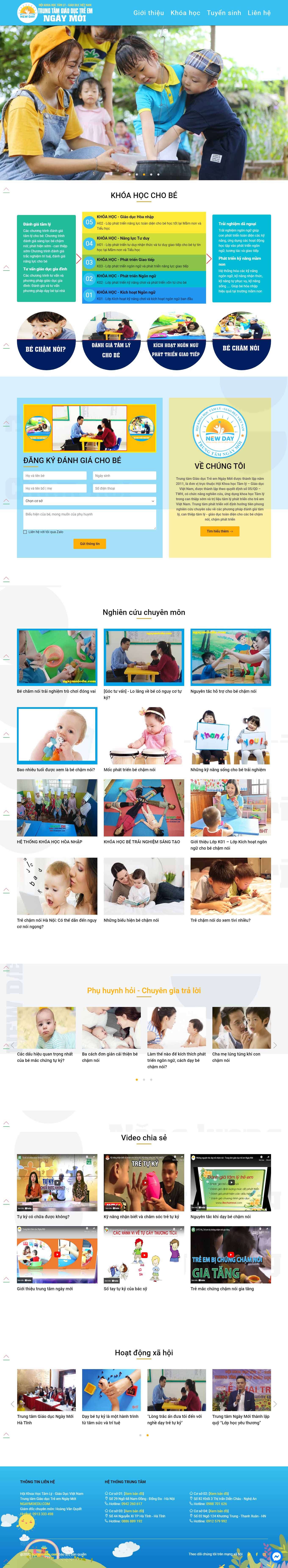 Thiết kế Web huyện củ chi ngaymoiedu.com