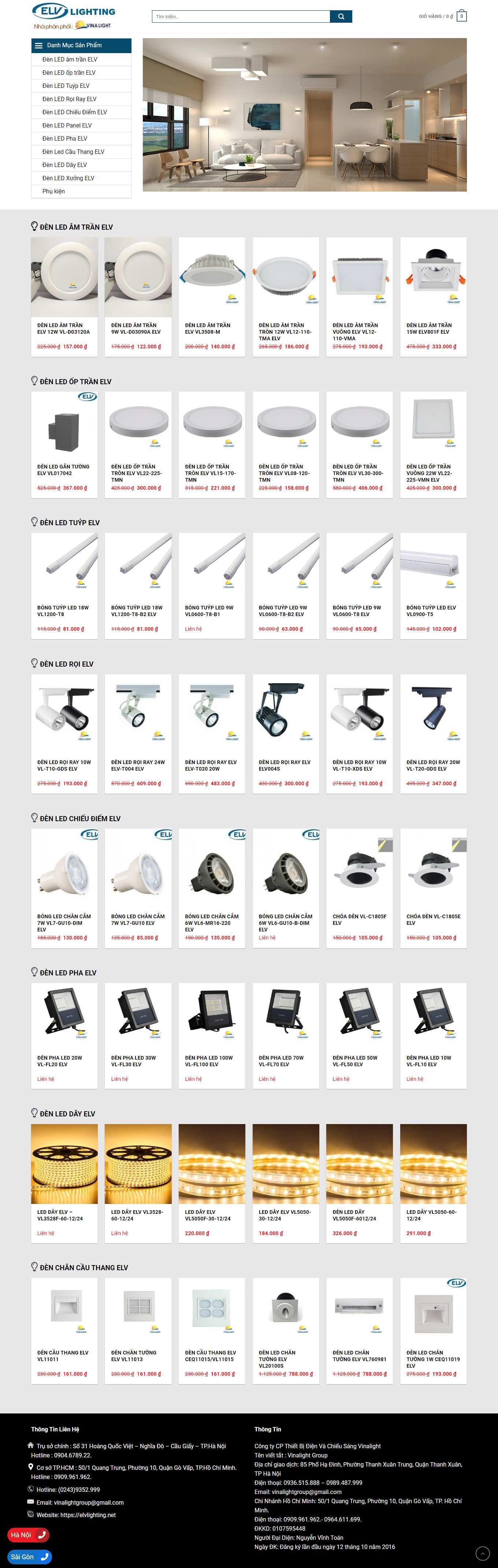 Thiết kế Web huyện hóc môn elvlighting.net