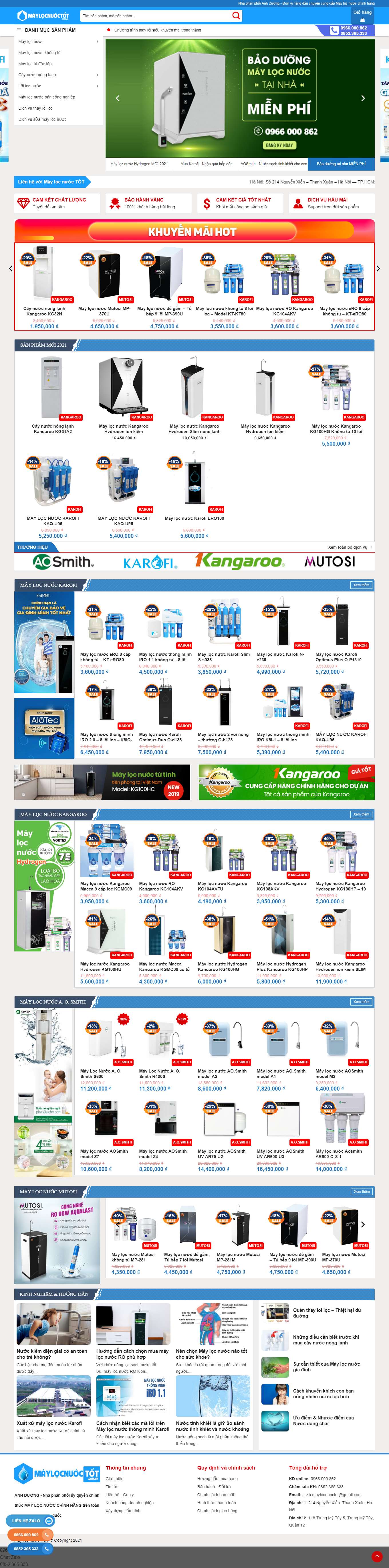 Thiết kế Web huyện nhà bè maylocnuoctot.com.vn