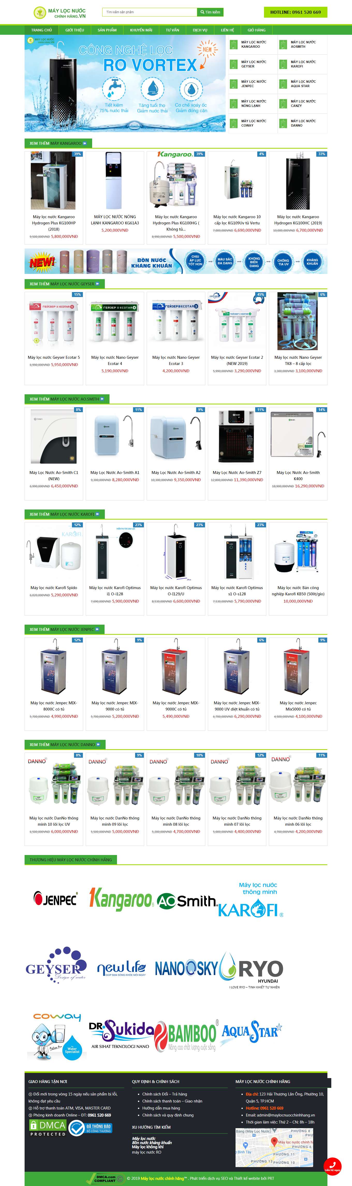 Thiết kế Web huyện nhà bè maylocnuocchinhhang.vn