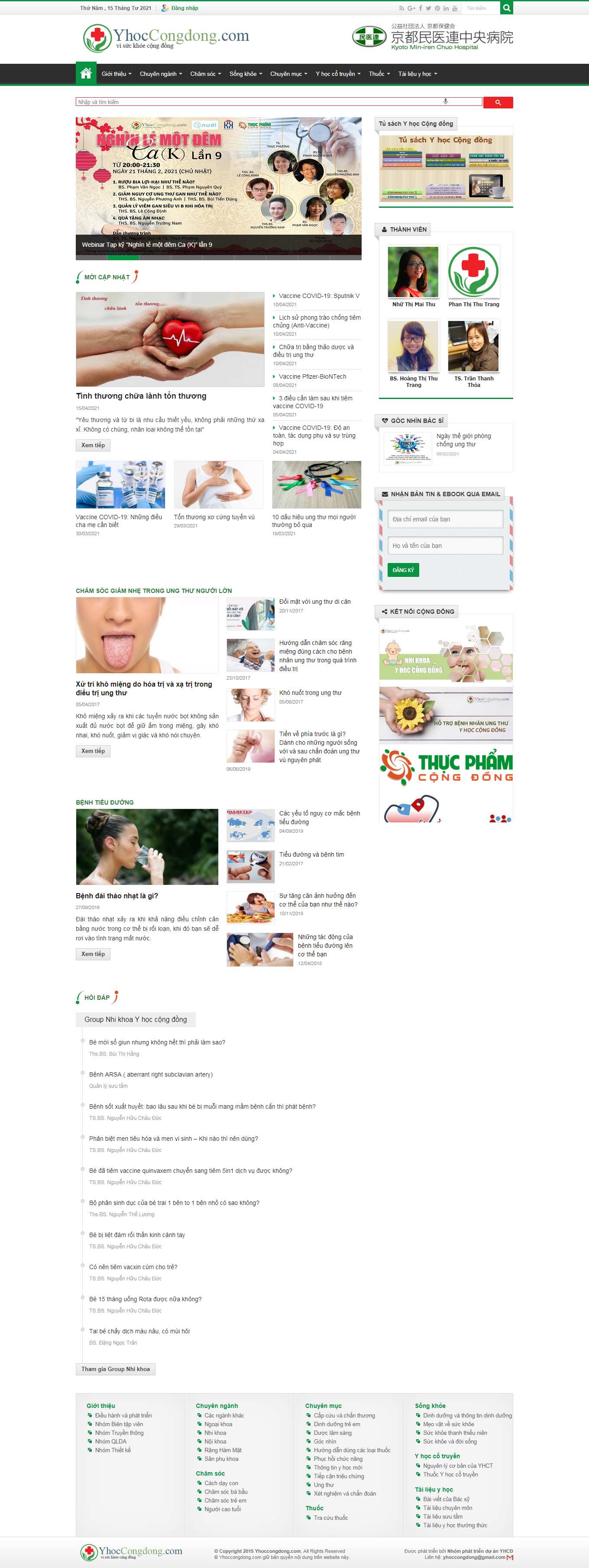 Thiết kế Web y học yhoccongdong.com
