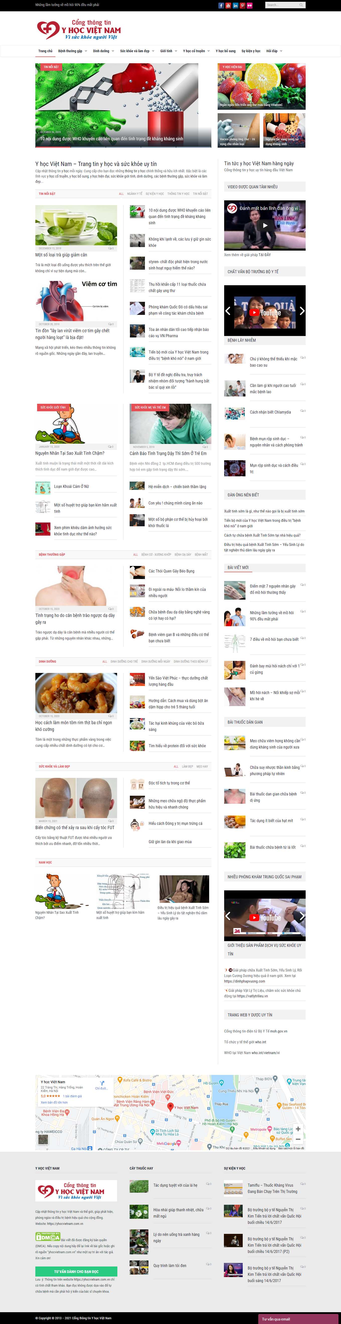 Thiết kế Web y học yhocvietnam.com.vn