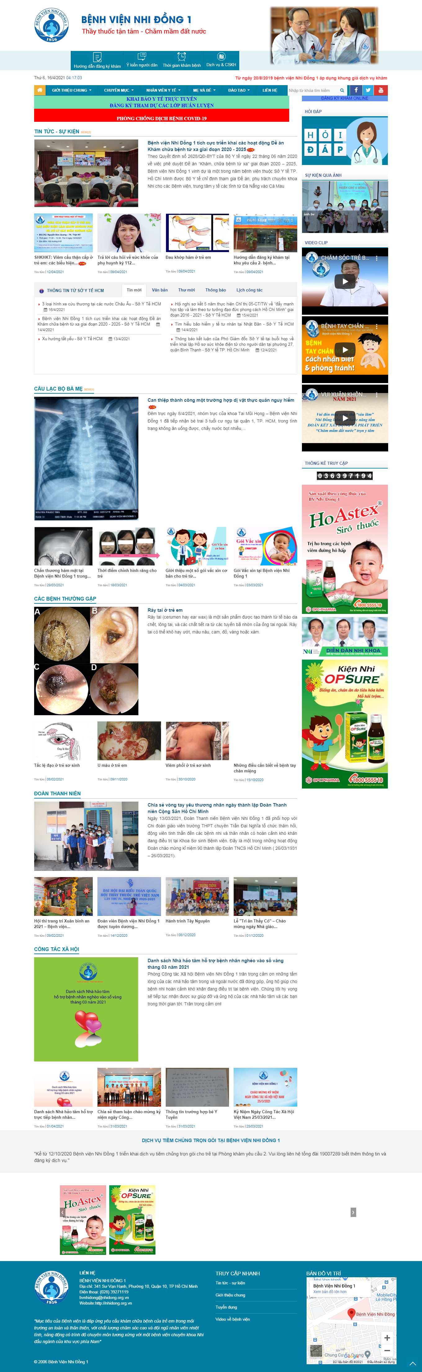 Thiết kế Web y học nhidong.org.vn