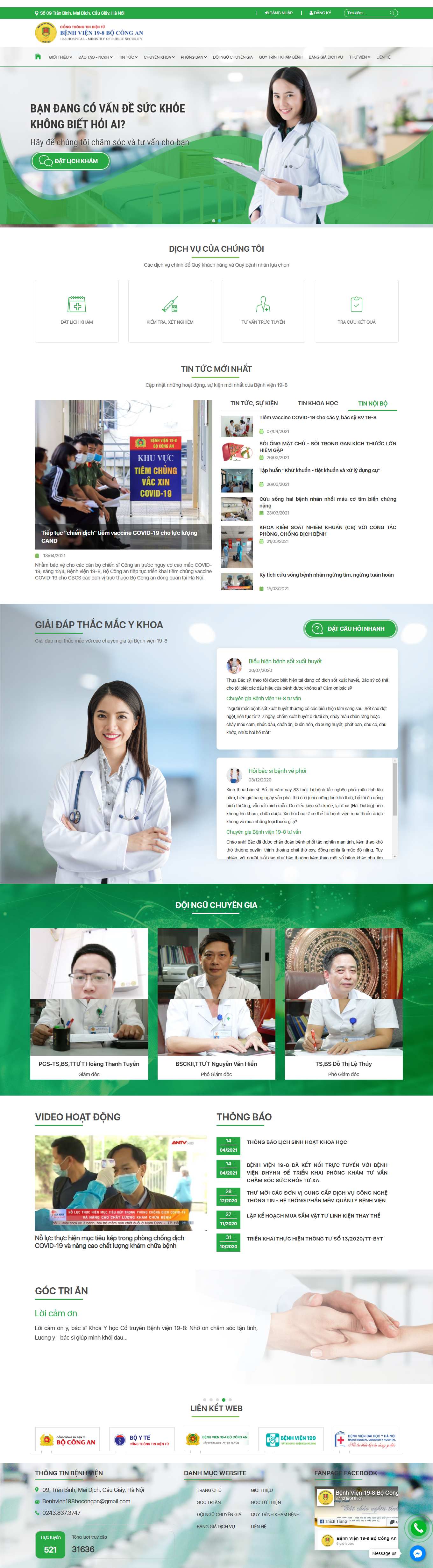 Thiết kế Web y học benhvien198.net